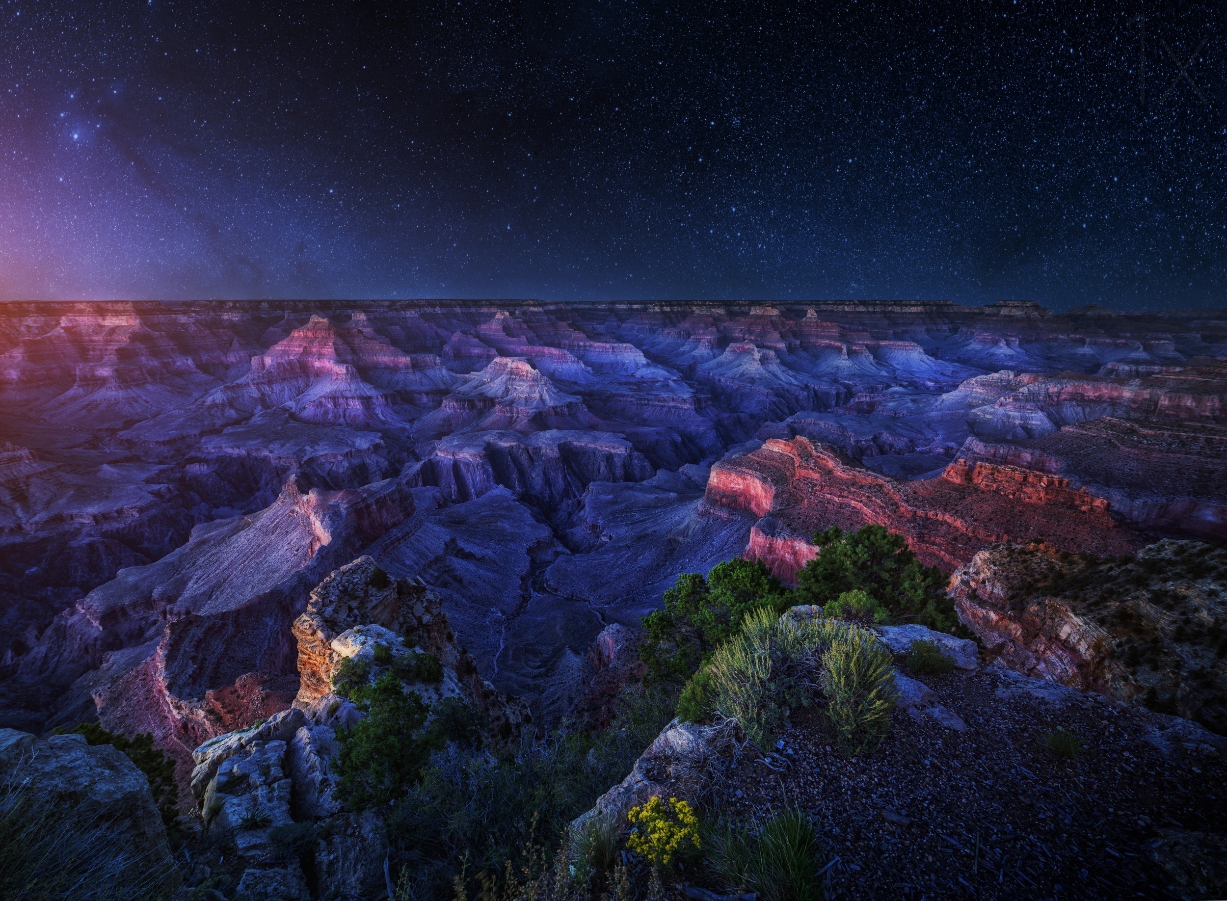 Free download wallpaper Landscape, Night, Canyon, Earth, Canyons on your PC desktop