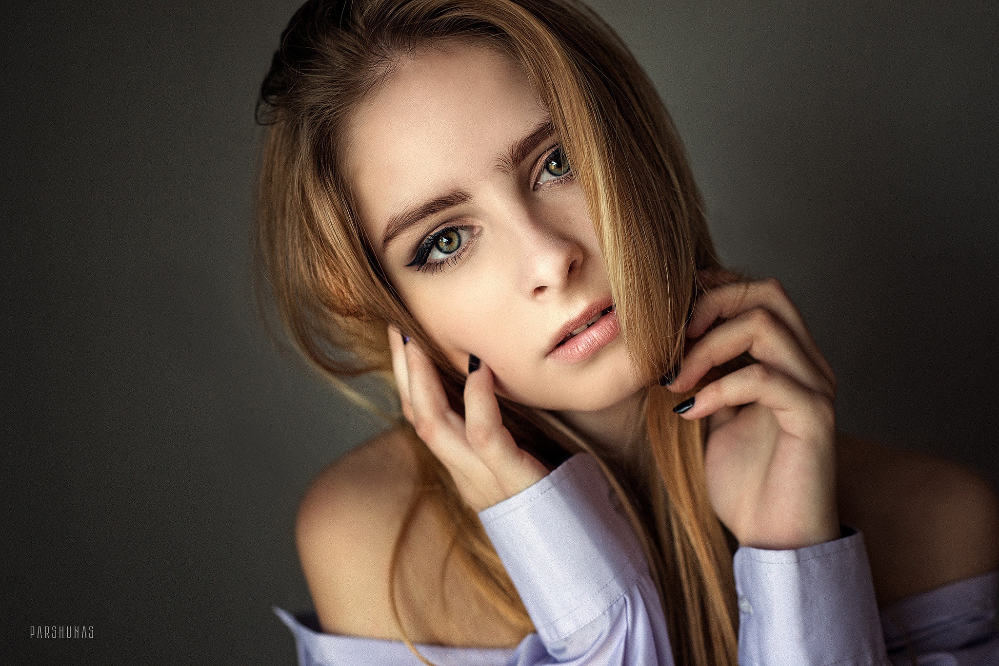 Download mobile wallpaper Redhead, Face, Model, Women, Blue Eyes for free.