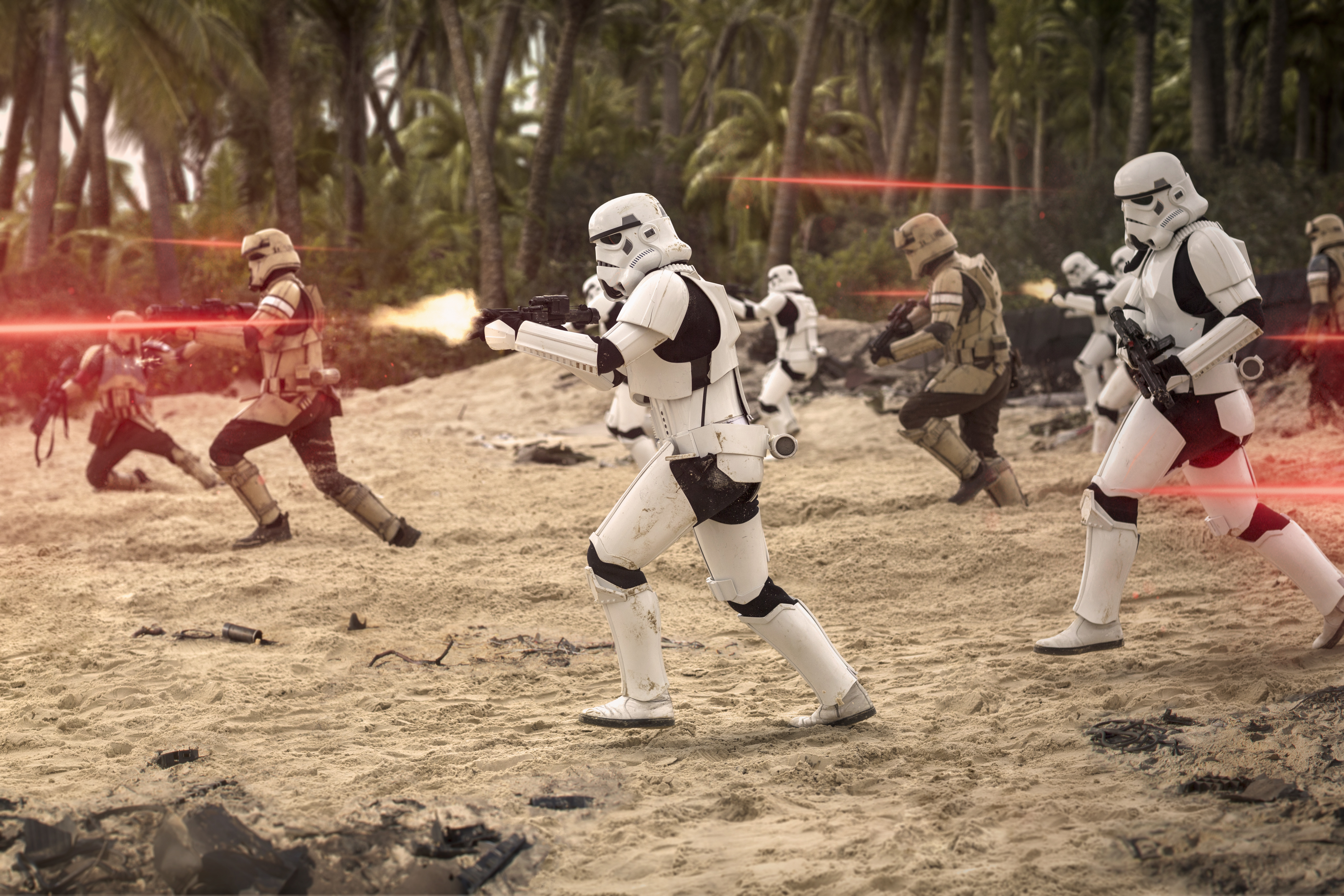 movie, rogue one: a star wars story, battle, stormtrooper, star wars