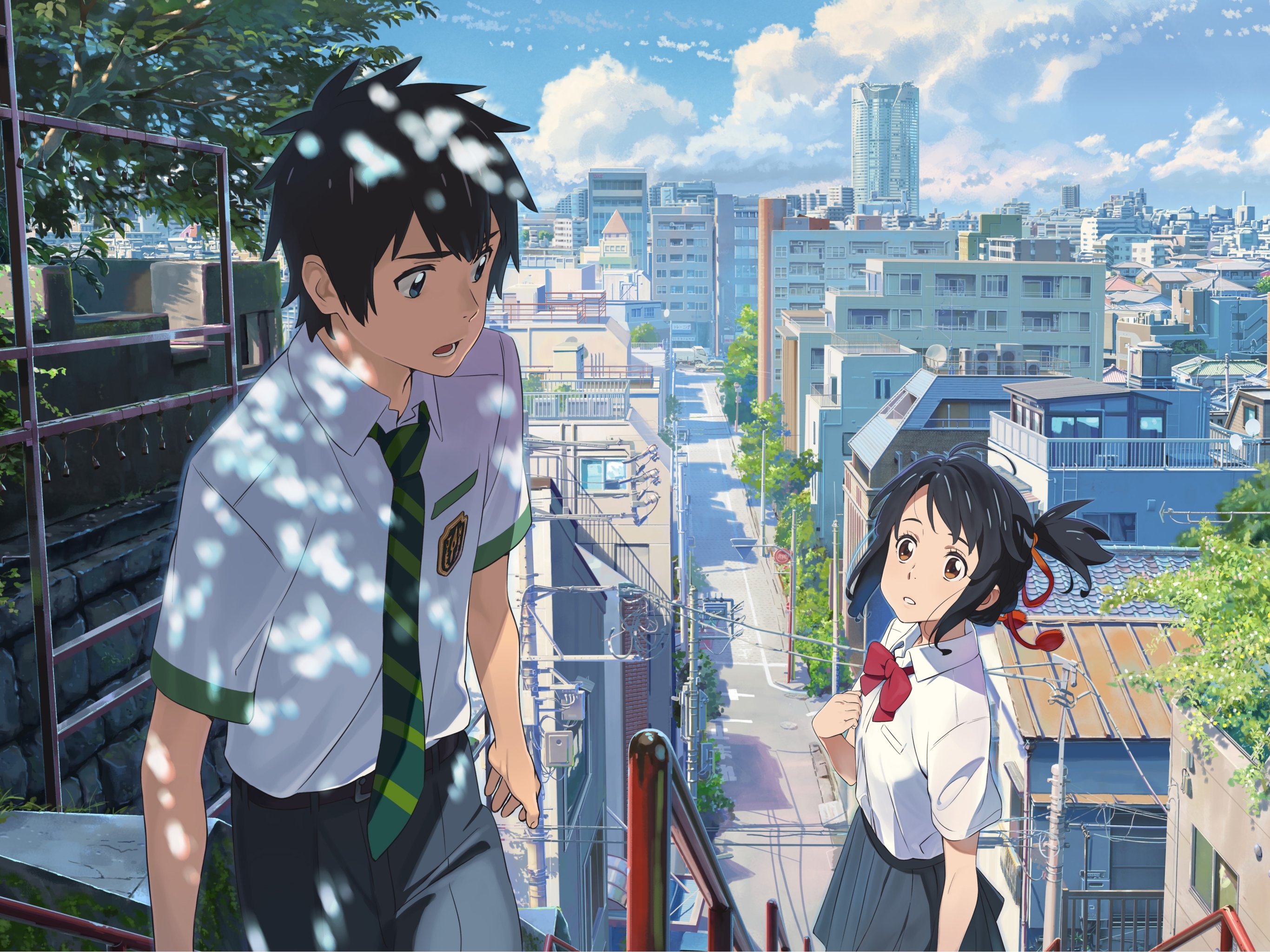 Téléchargez gratuitement l'image Animé, Your Name, Kimi No Na Wa, Mitsuha Miyamizu, Taki Tachibana sur le bureau de votre PC