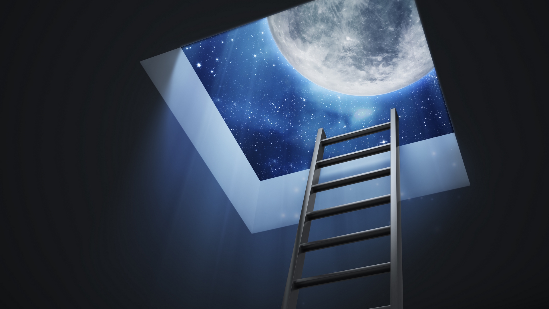 Free download wallpaper Moon, Artistic on your PC desktop