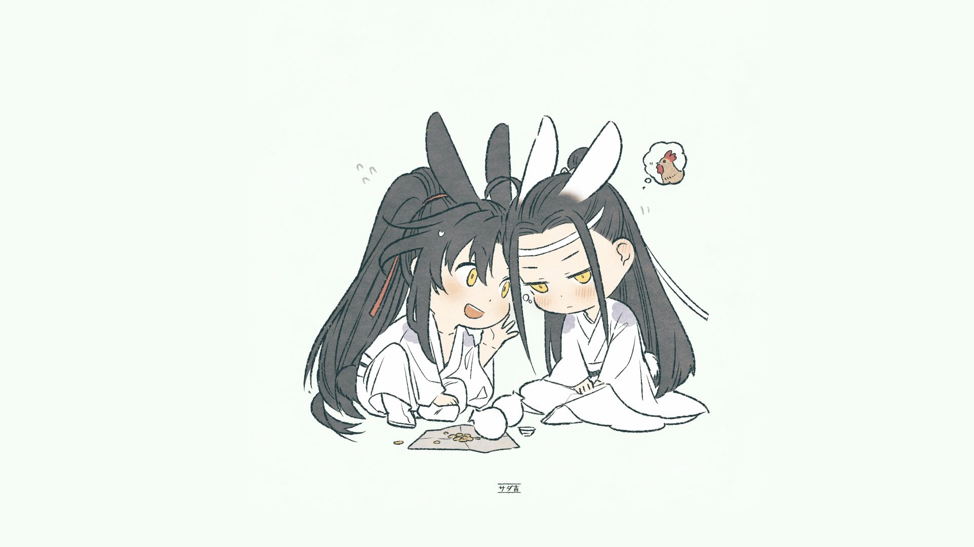 Laden Sie das Animes, Lanzhan, Wei Yin, Lan Wangji, Wei Wuxian, Mo Dao Zu Shi-Bild kostenlos auf Ihren PC-Desktop herunter