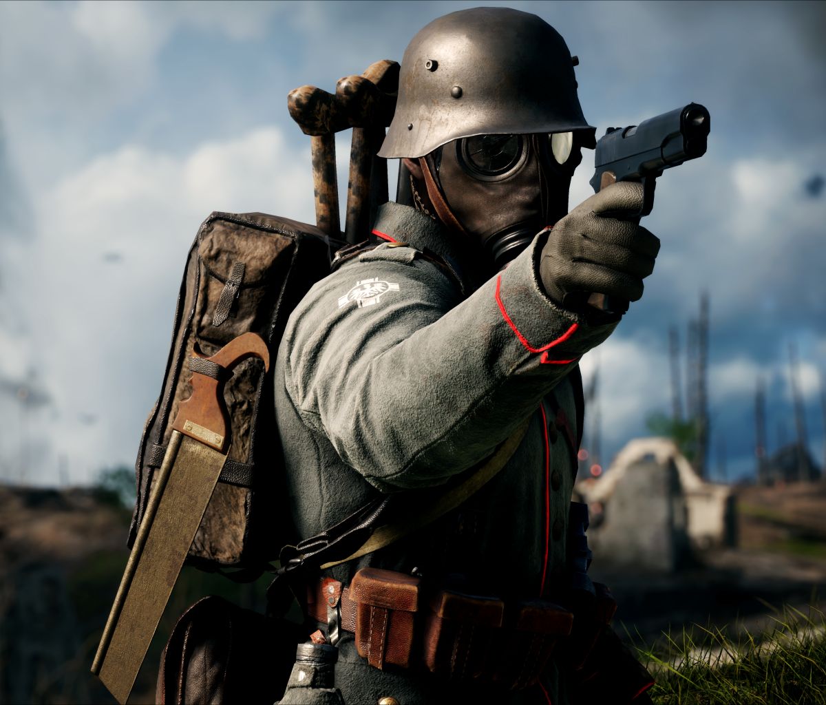 Handy-Wallpaper Schlachtfeld, Gasmaske, Computerspiele, Gas Masken, Battlefield 1 kostenlos herunterladen.