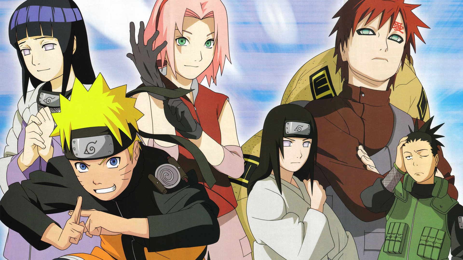 Baixar papel de parede para celular de Anime, Naruto, Hinata Hyuuga, Sakura Haruno, Naruto Uzumaki, Shikamaru Nara, Neji Hyūga gratuito.