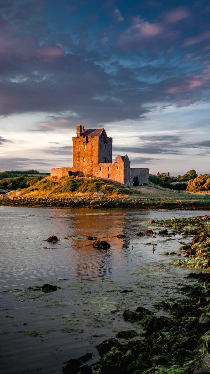 Download mobile wallpaper Castles, Ireland, Man Made, Castle, Dunguaire Castle for free.