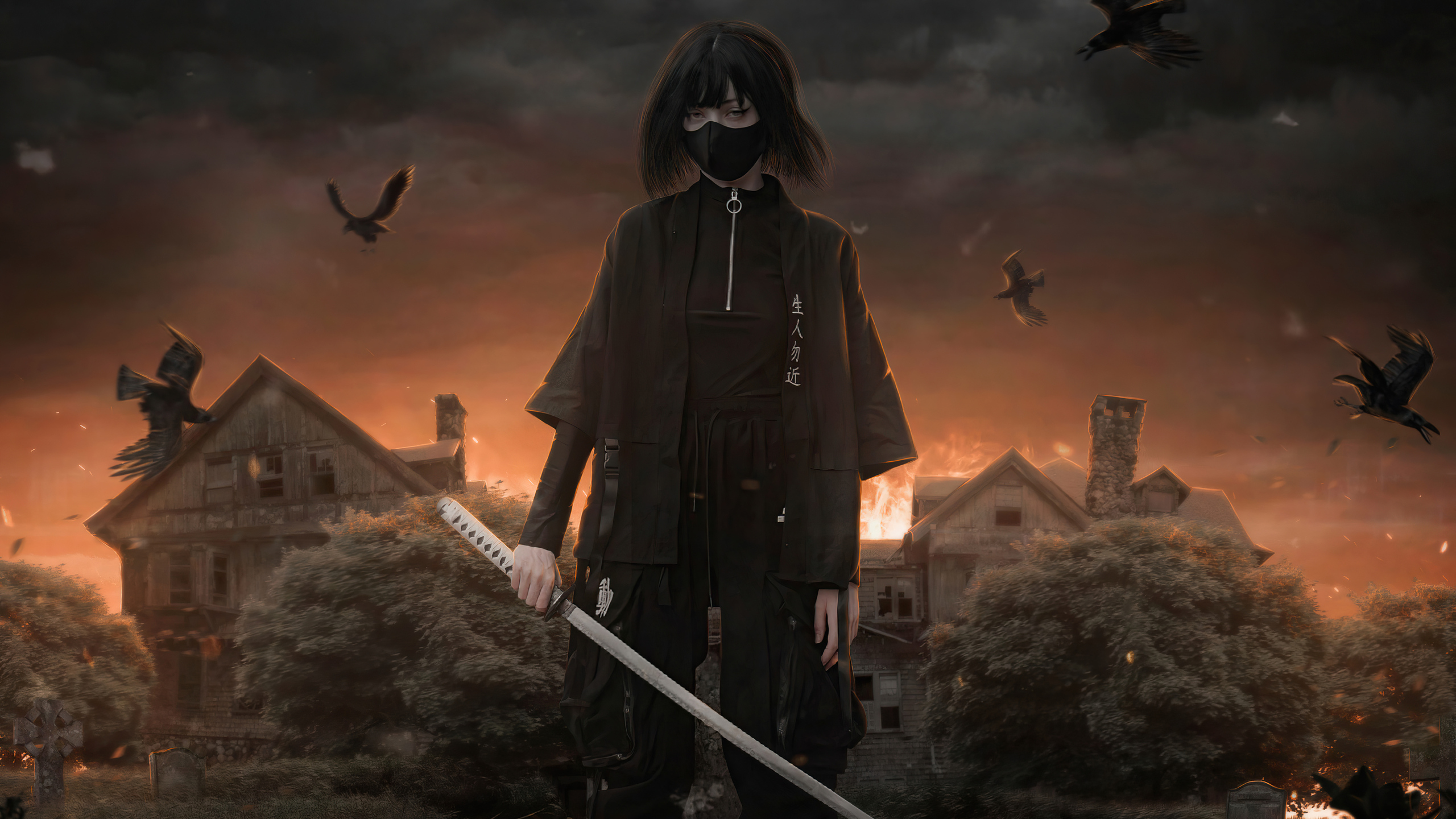 Laden Sie das Fantasie, Samurai, Frau Krieger-Bild kostenlos auf Ihren PC-Desktop herunter