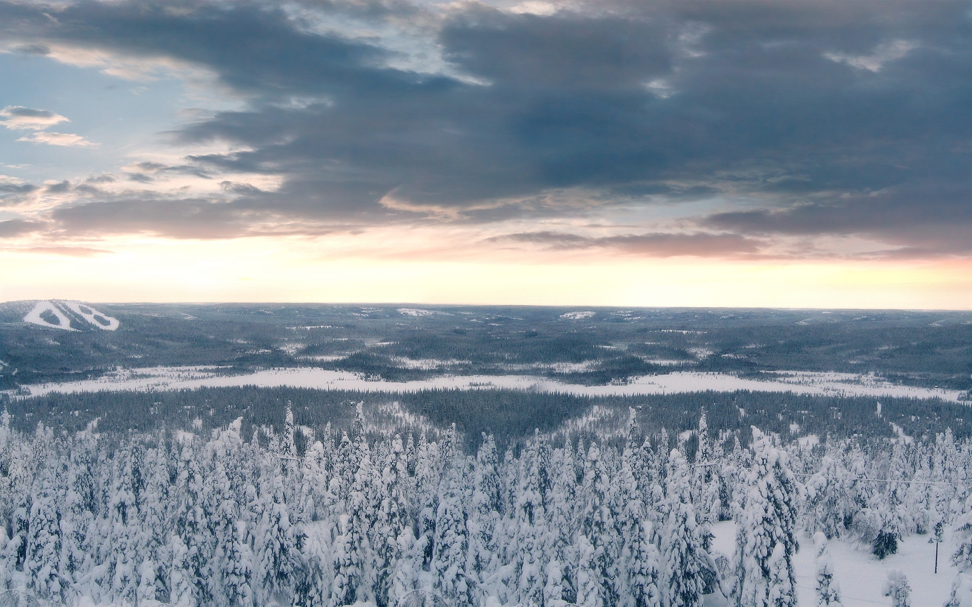Download mobile wallpaper Landscape, Winter, Sky for free.