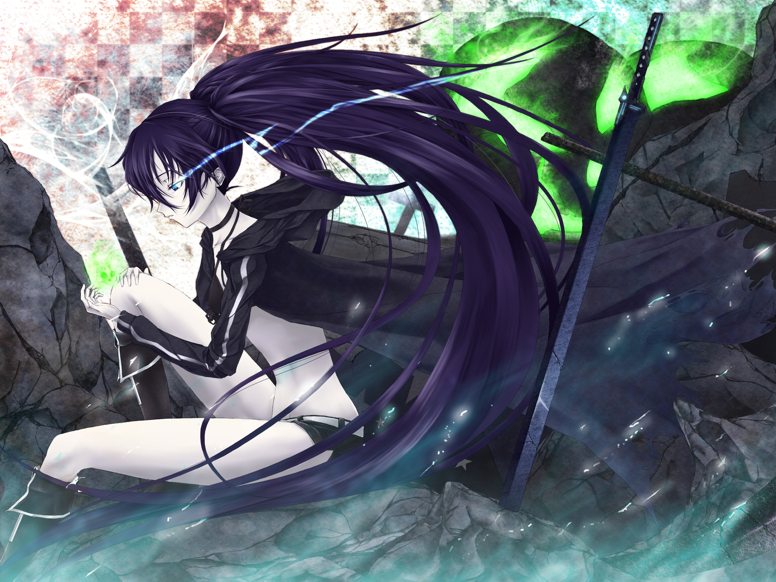 Download mobile wallpaper Anime, Black Rock Shooter for free.