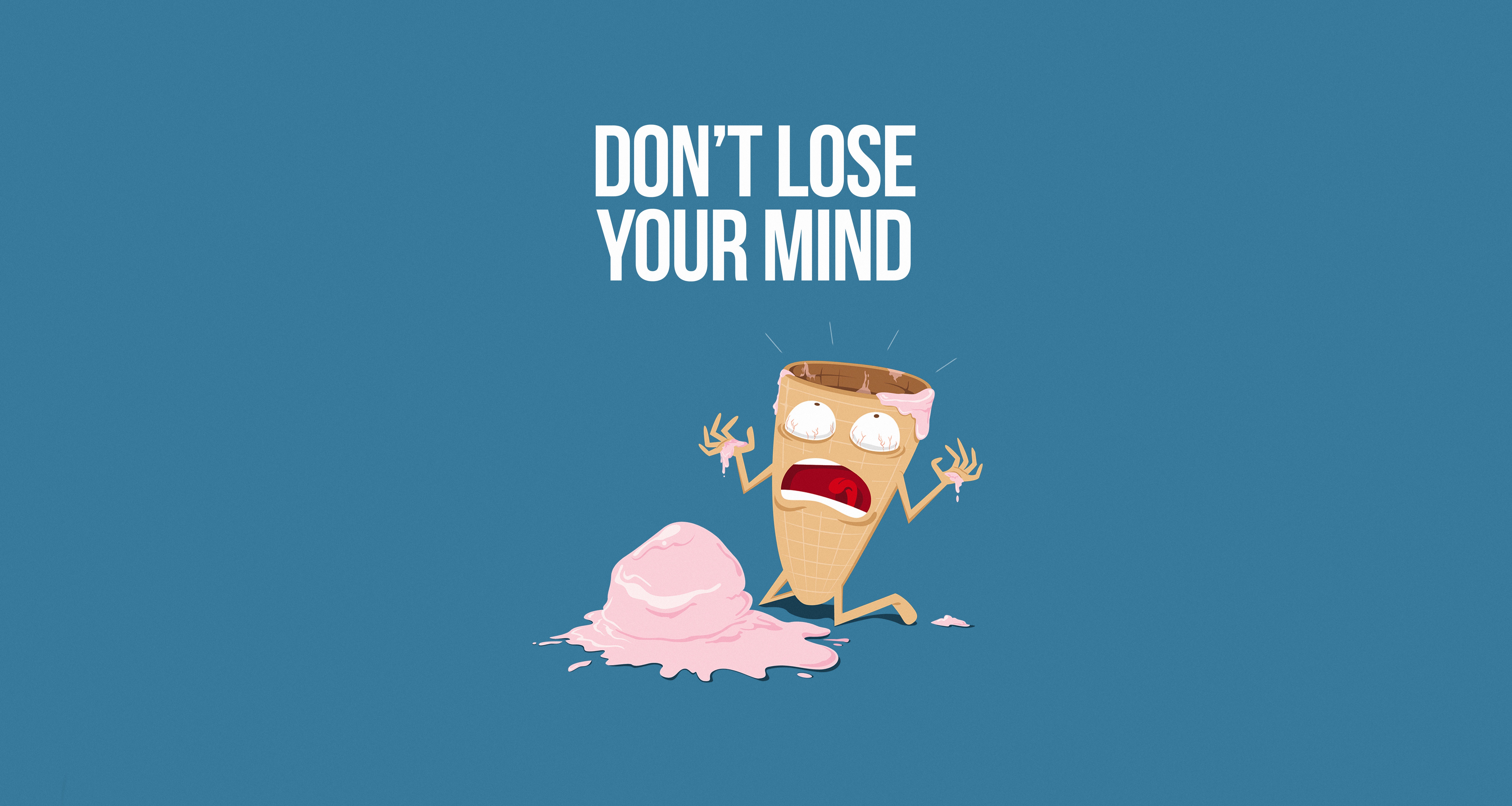 Free download wallpaper Ice Cream, Humor, Minimalist on your PC desktop