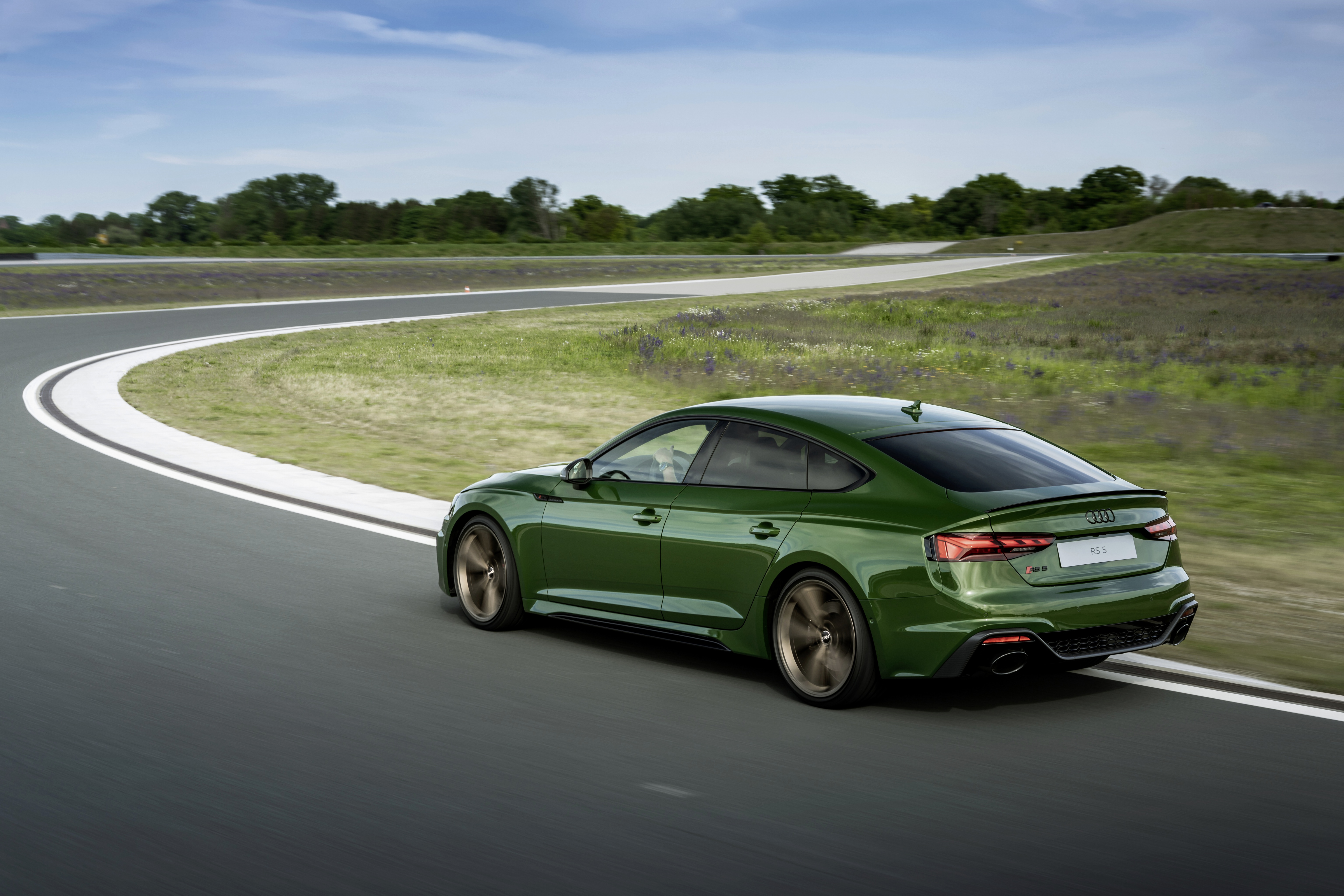 Download mobile wallpaper Audi, Car, Audi Rs5, Vehicles, Green Car, Audi Rs5 Sportback for free.