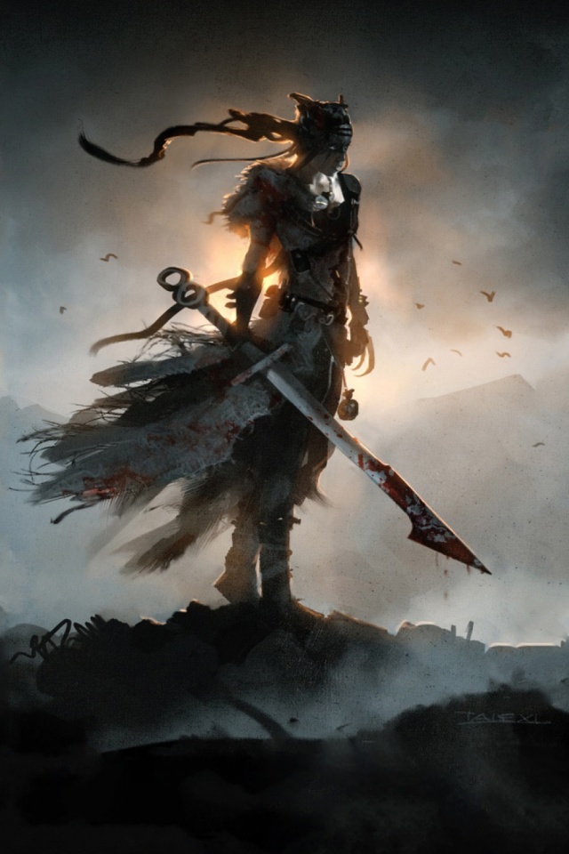 Download mobile wallpaper Blood, Sword, Video Game, Woman Warrior, Hellblade: Senua's Sacrifice for free.