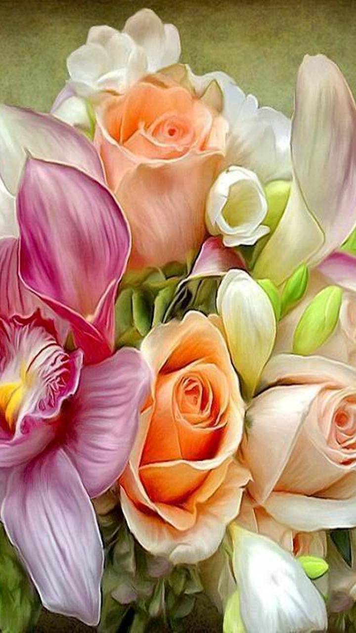 Download mobile wallpaper Flowers, Flower, Earth, Colorful, Artistic, Pastel for free.
