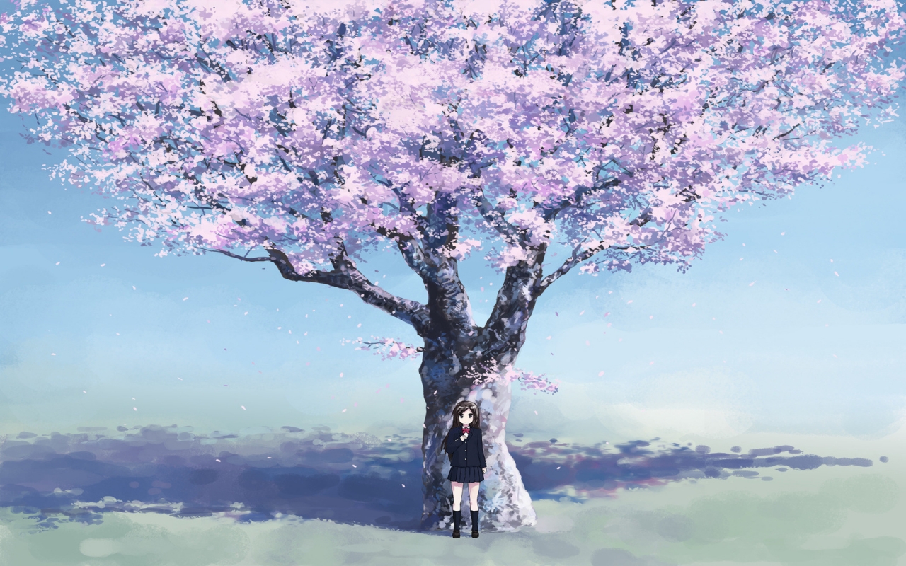PCデスクトップに木, 花, アニメ画像を無料でダウンロード