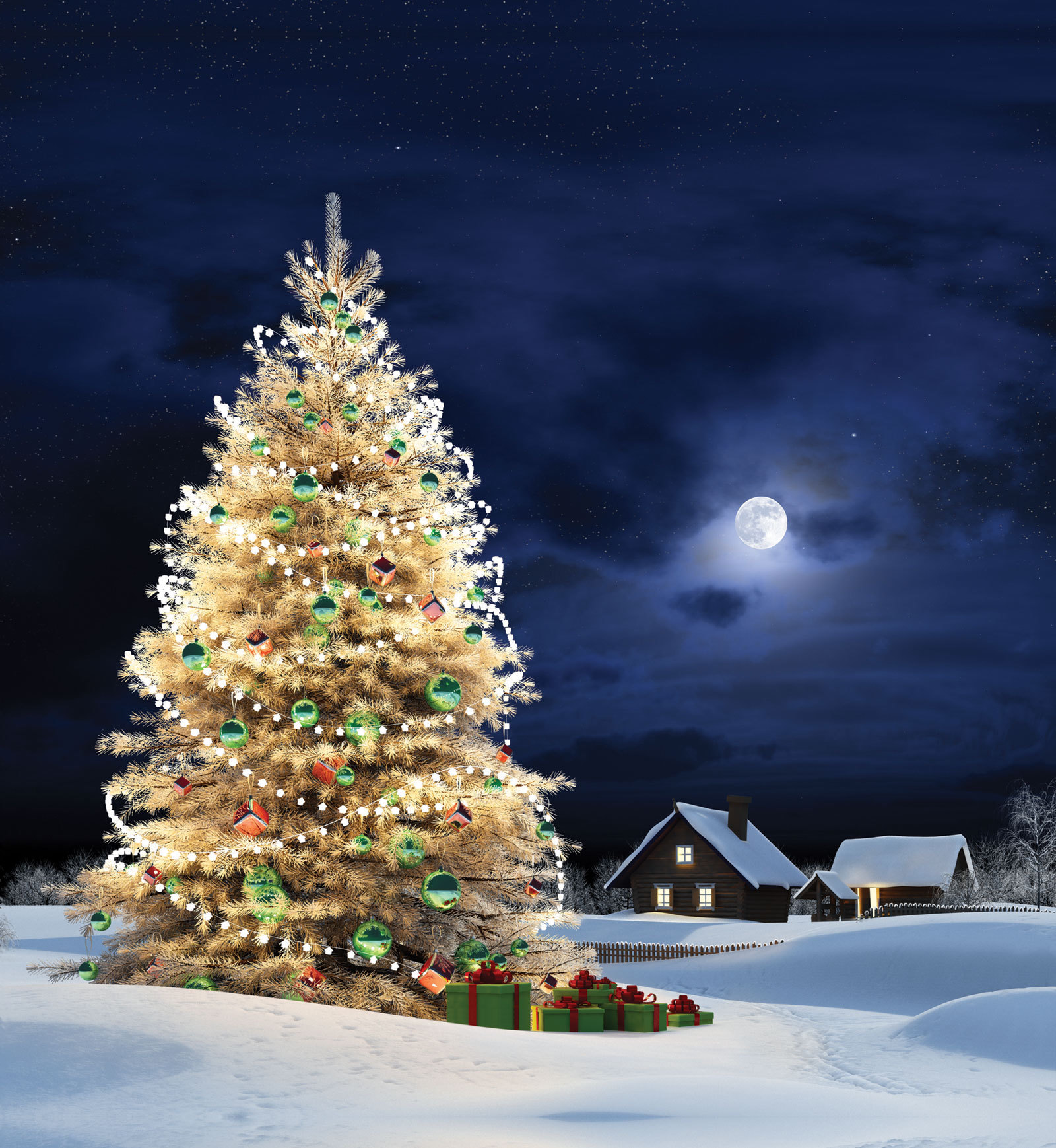 12987 Hintergrundbild herunterladen weihnachten, feiertage, landschaft, winter, bäume, neujahr, tannenbaum, blau - Bildschirmschoner und Bilder kostenlos