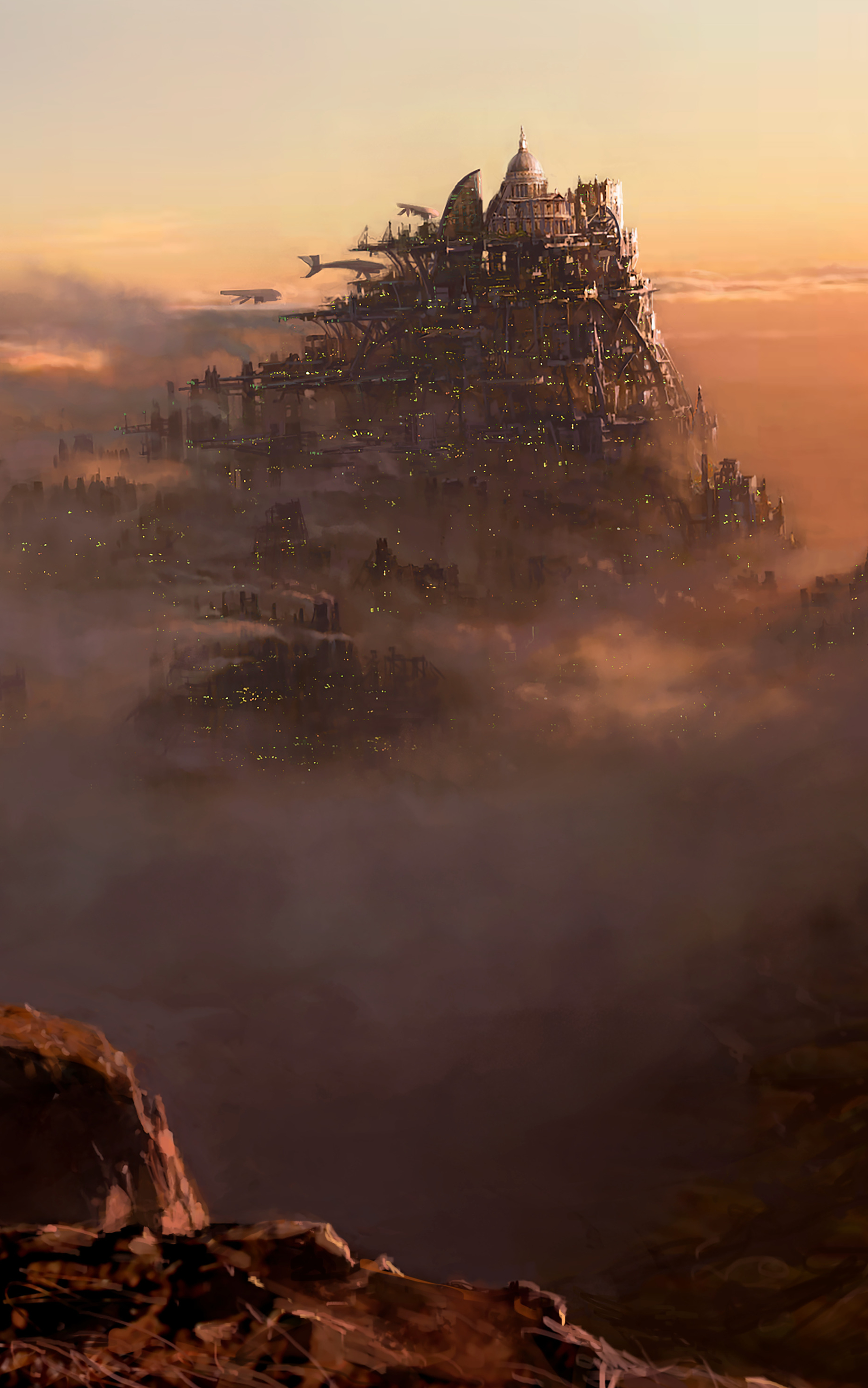 Download mobile wallpaper City, Steampunk, Movie, Mortal Engines for free.