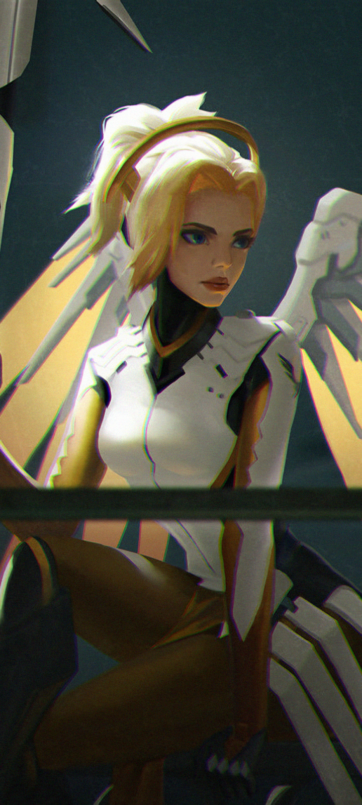 Download mobile wallpaper Blonde, Overwatch, Video Game, Mercy (Overwatch) for free.