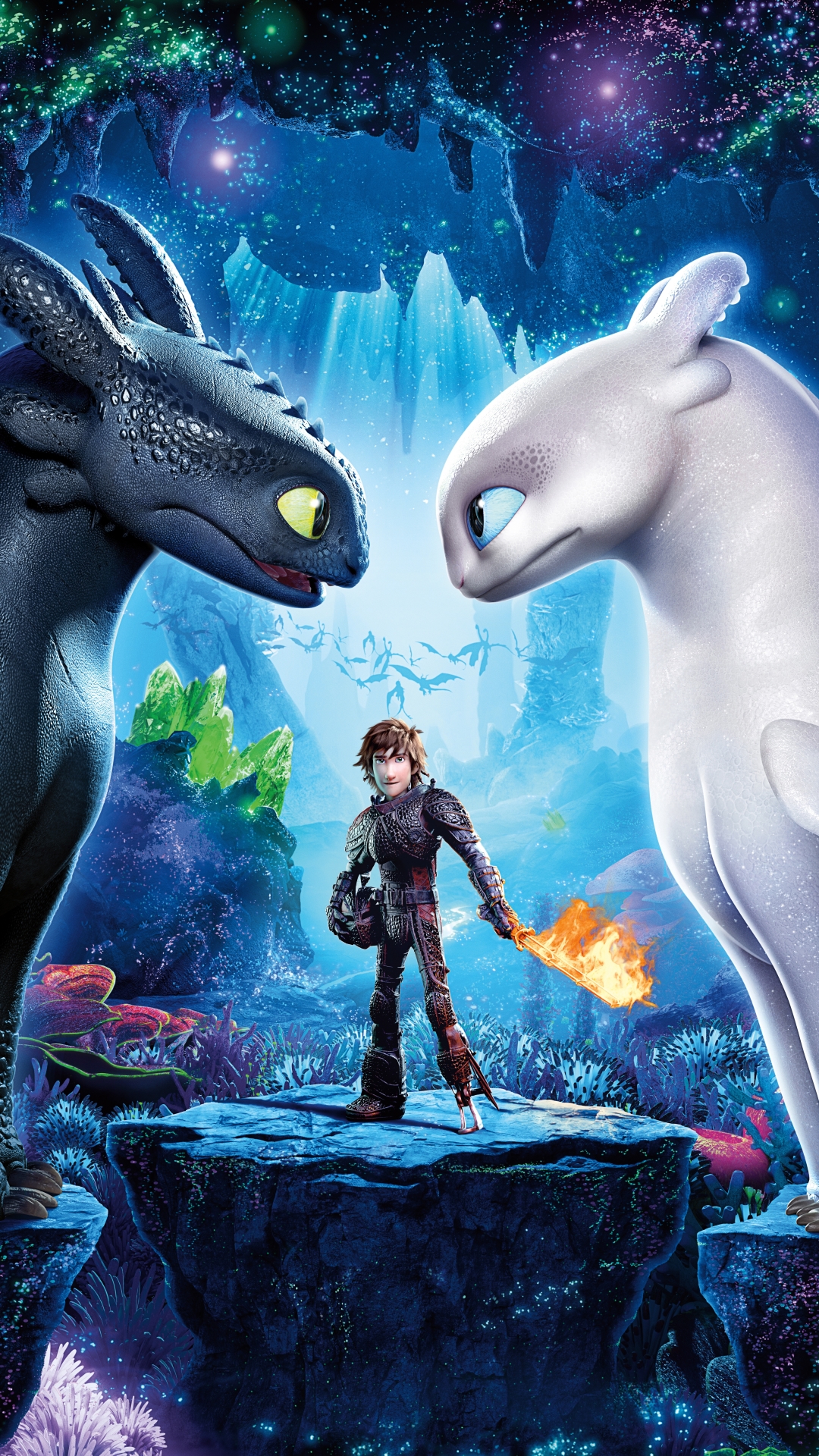 Download mobile wallpaper Movie, Toothless (How To Train Your Dragon), Hiccup (How To Train Your Dragon), How To Train Your Dragon, How To Train Your Dragon: The Hidden World, White Night Fury for free.