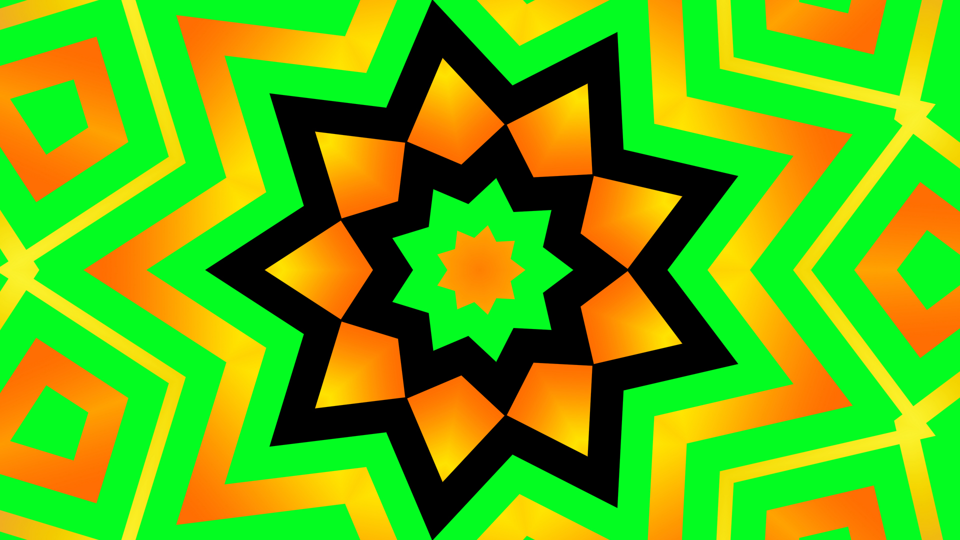 Free download wallpaper Abstract, Colors, Kaleidoscope, Star, Orange (Color) on your PC desktop