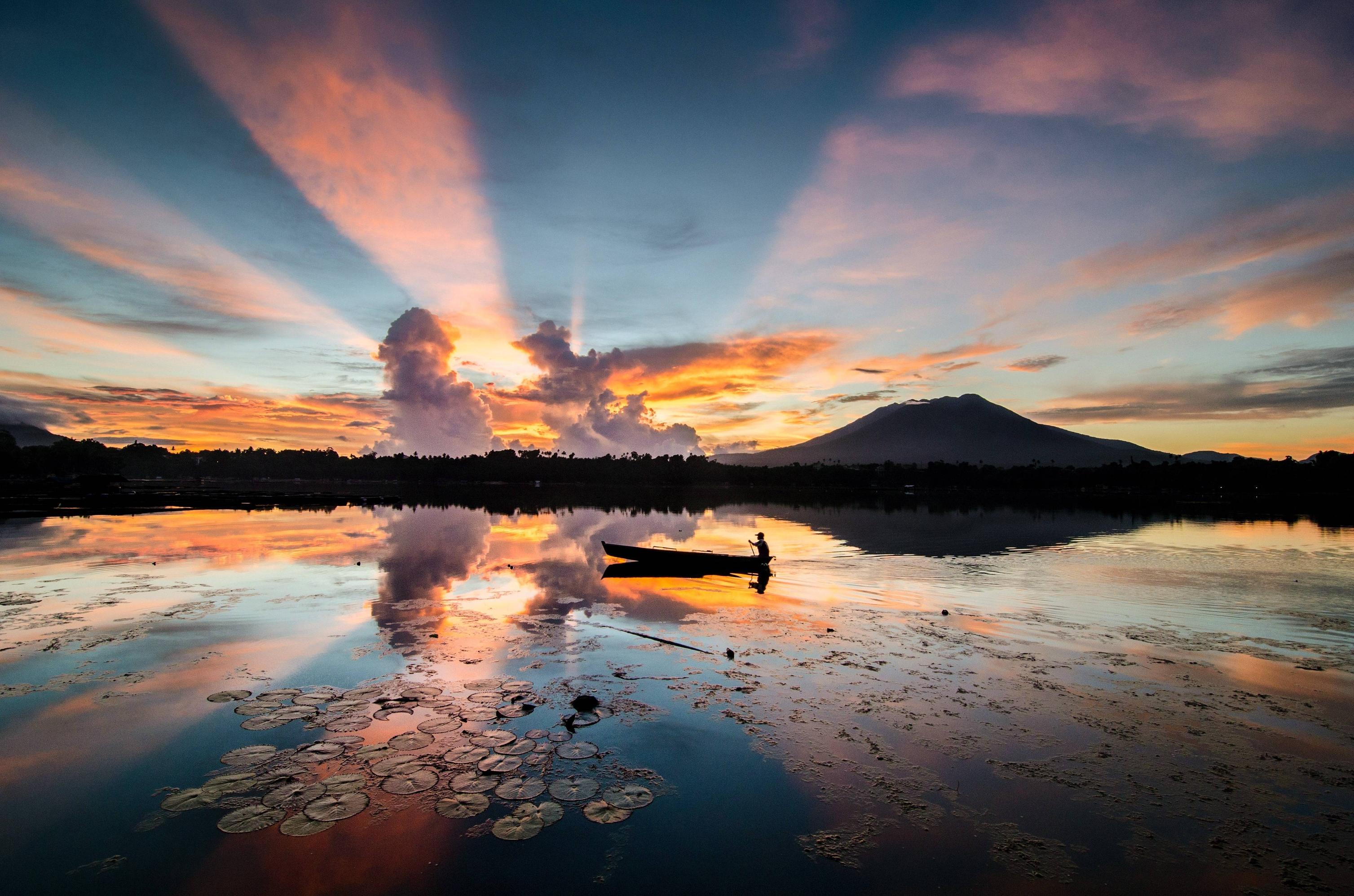 Laden Sie das See, Boot, Fotografie, Himmel-Bild kostenlos auf Ihren PC-Desktop herunter