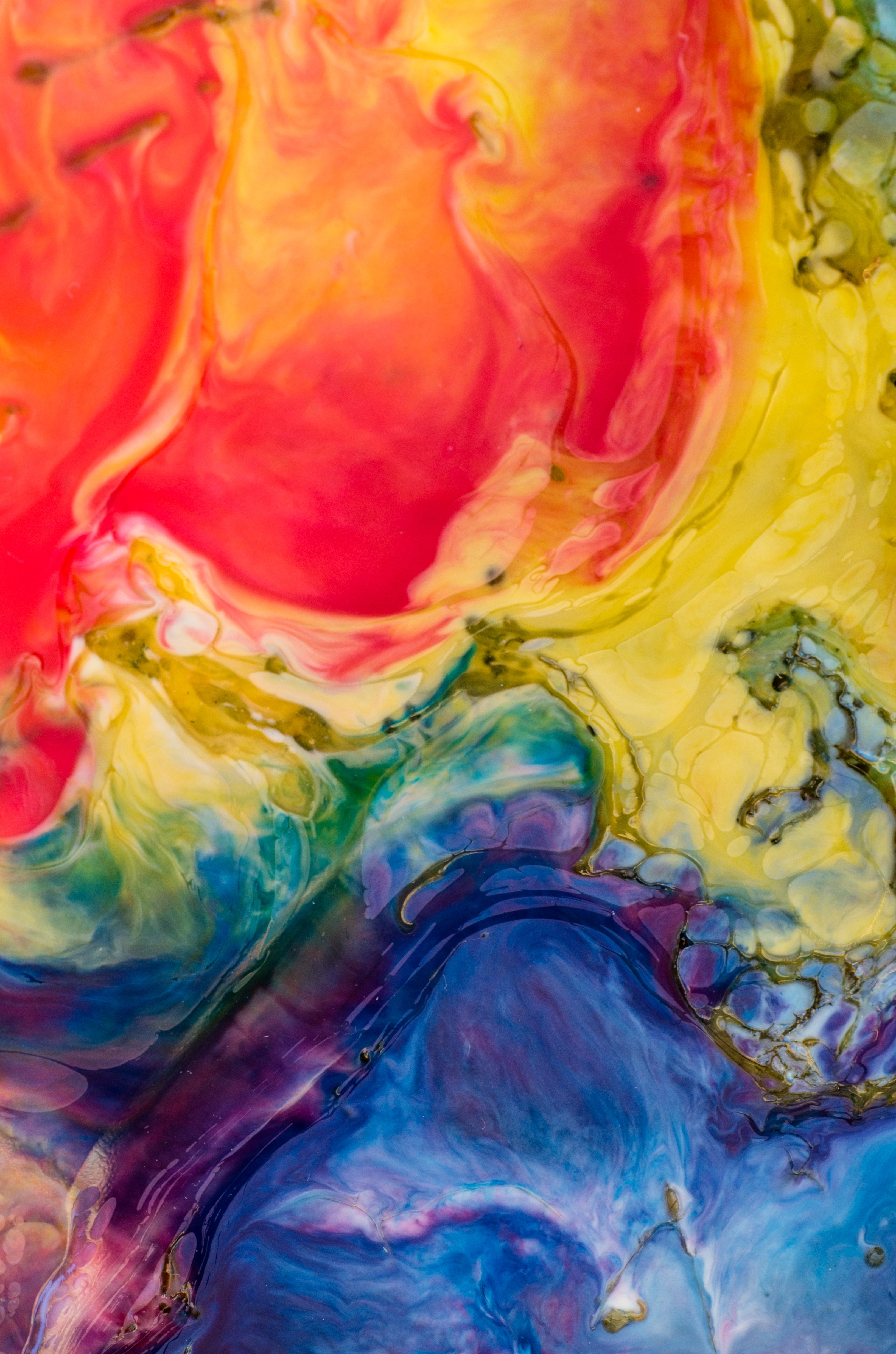 colourful, spots, paint, colorful, motley, abstract, multicolored, stains Desktop Wallpaper