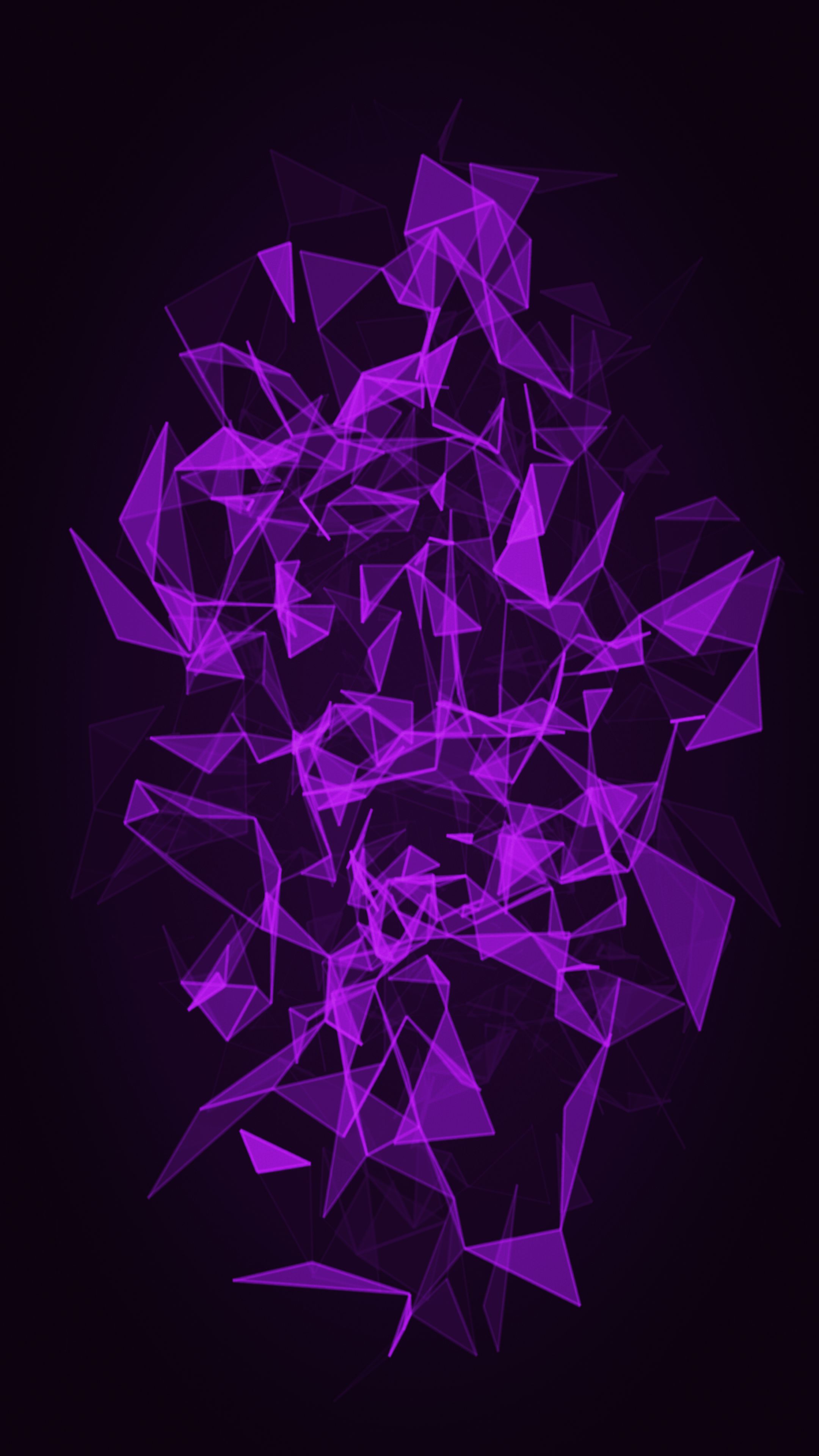 無料モバイル壁紙概要, 紫の, 三角形, ポリゴンをダウンロードします。