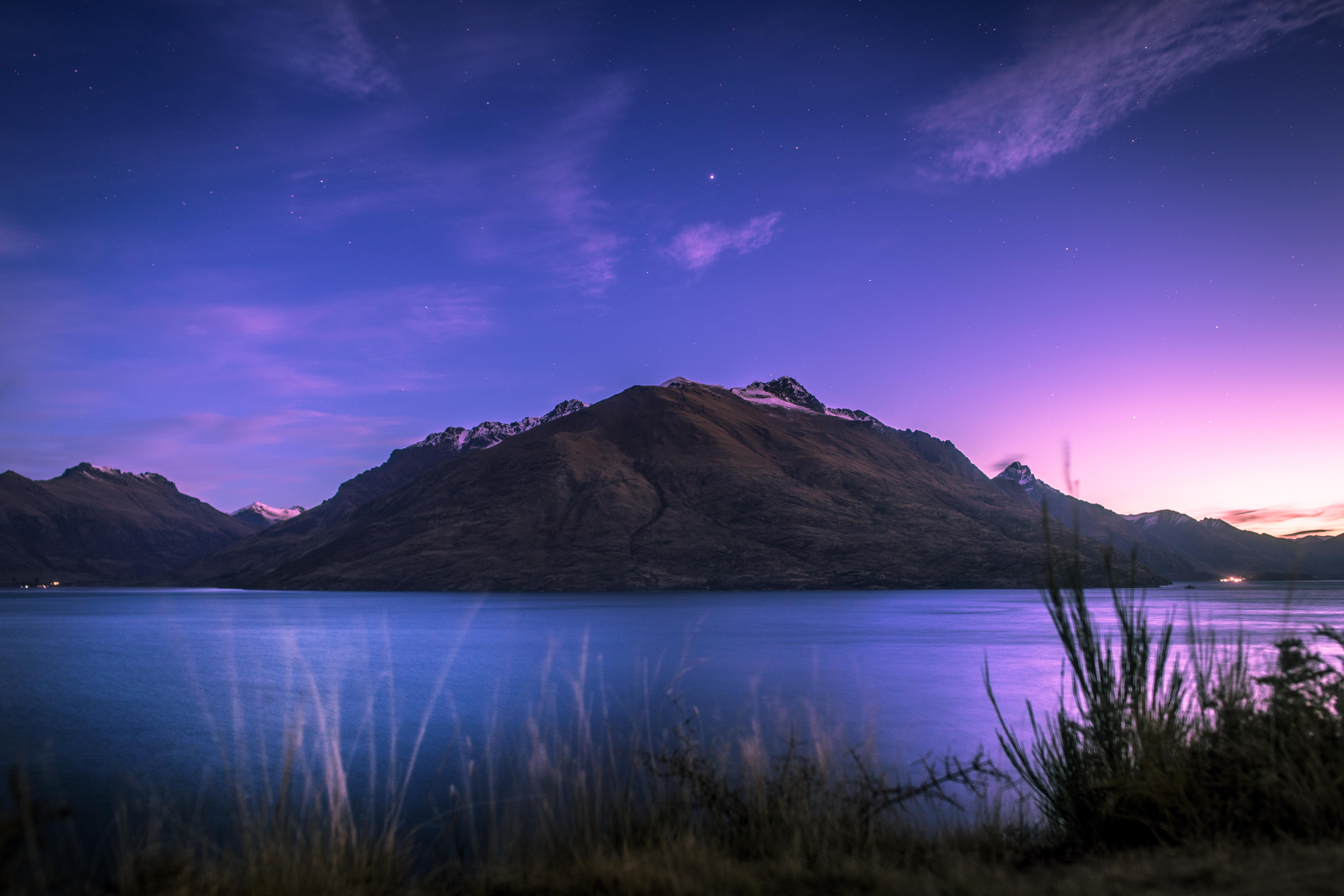 50389 скачать обои новая зеландия, природа, гора, озеро, уакатипу - заставки и картинки бесплатно