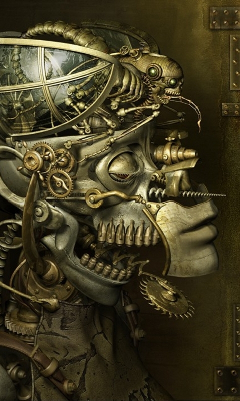 Download mobile wallpaper Sci Fi, Surrealism, Steampunk, Biomechanical People for free.