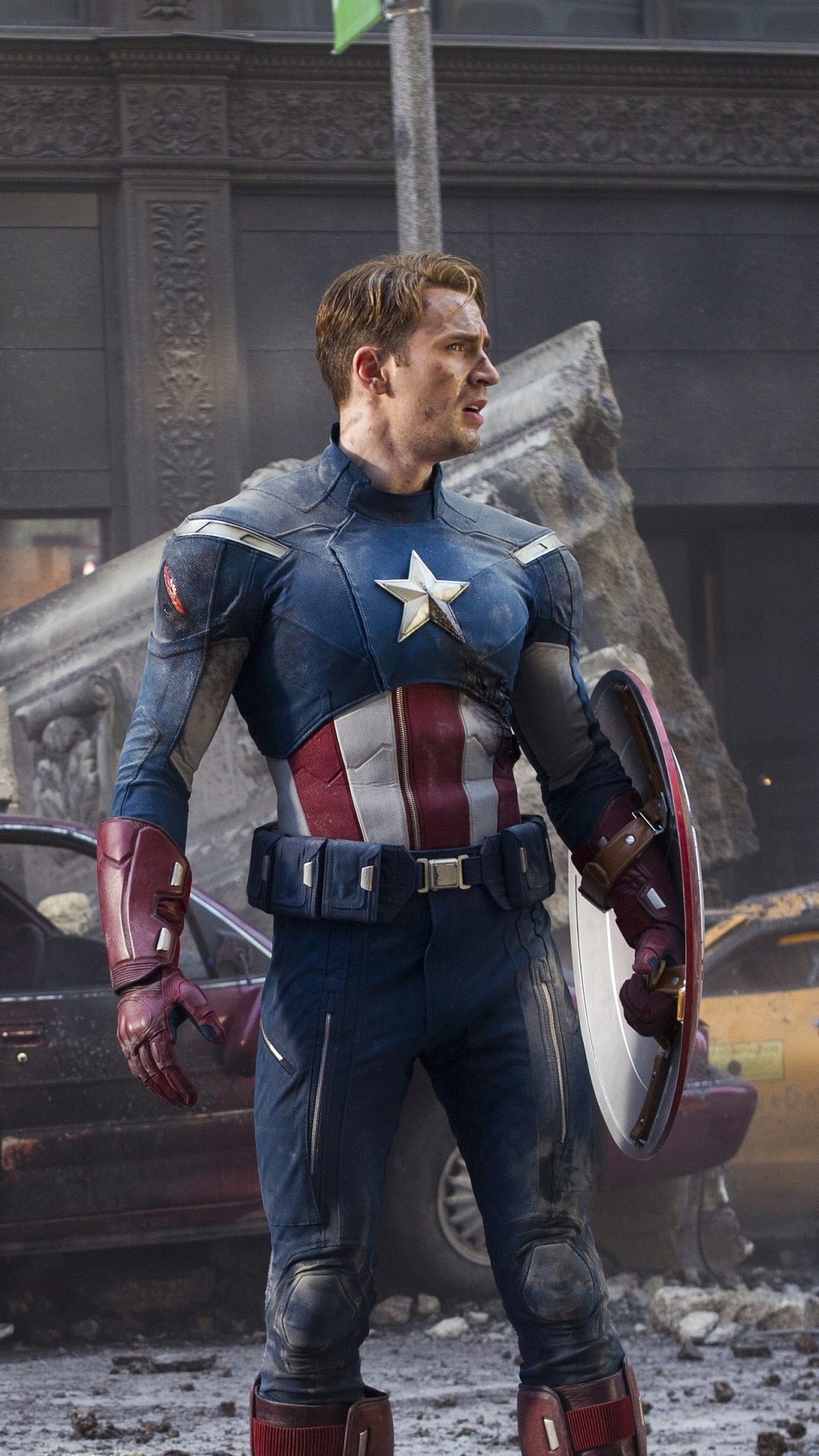 Download mobile wallpaper Captain America, Chris Evans, Movie, The Avengers, Avengers: Age Of Ultron for free.