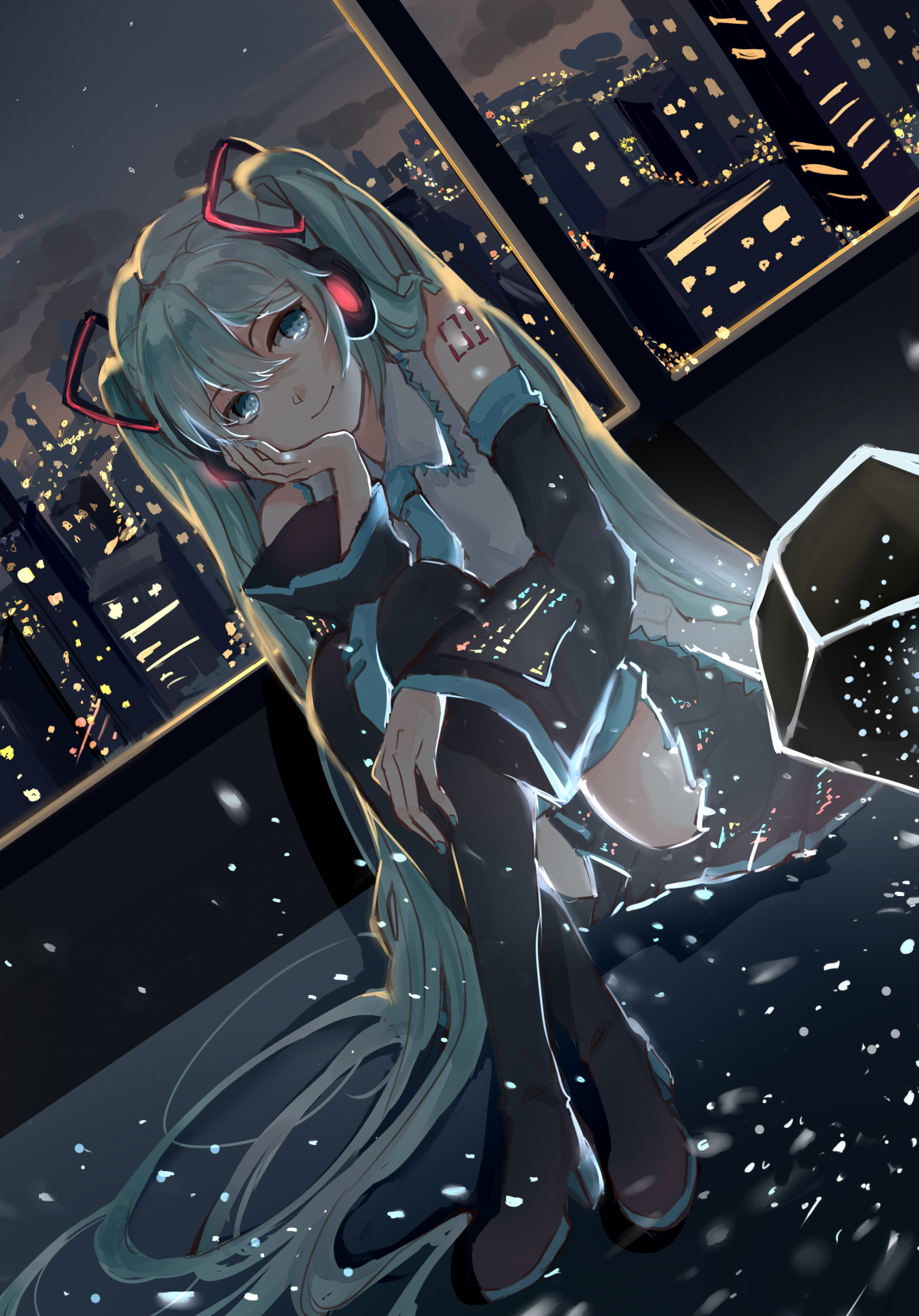 Handy-Wallpaper Vocaloid, Blaue Augen, Blaue Haare, Hatsune Miku, Animes, Twintails kostenlos herunterladen.