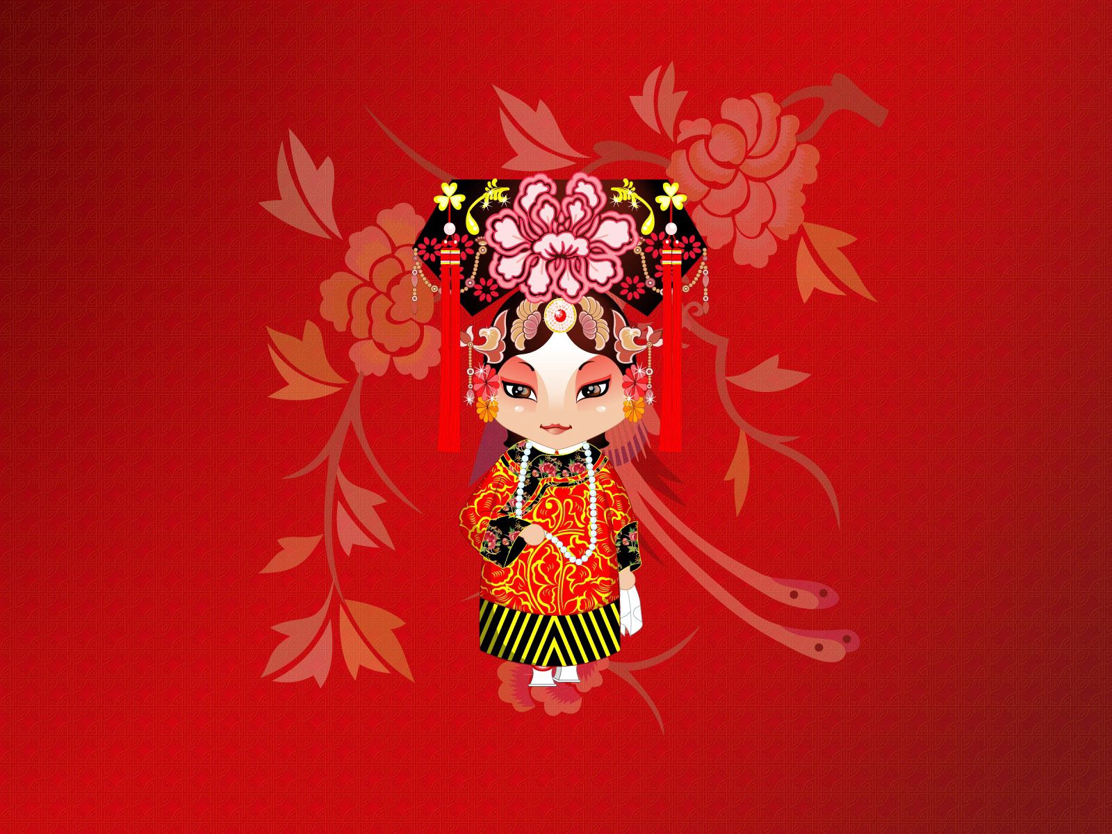 background, patterns, vector, girl, costume, peking opera, beijing opera