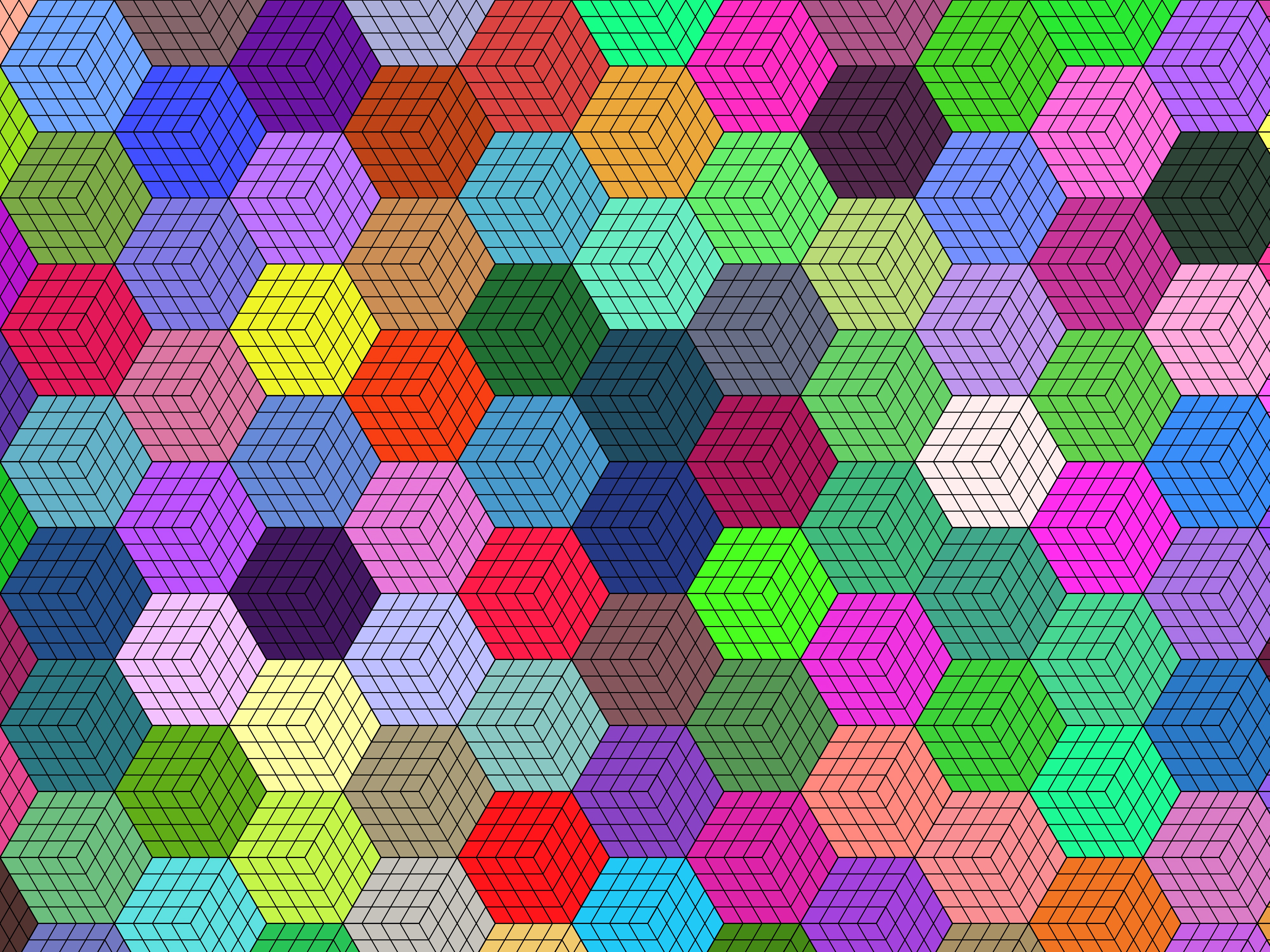 geometric, textures, motley, texture, multicolored, hexagons, mosaic 4K