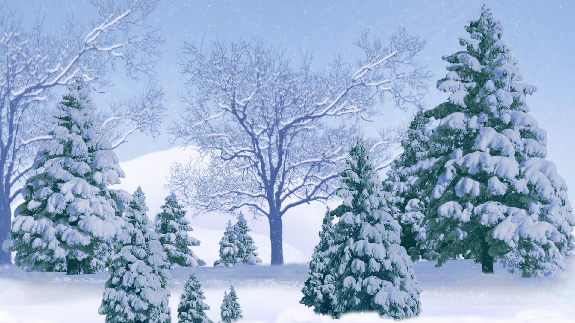 Скачати мобільні шпалери Зима, Сніг, Ліс, Дерево, Художній безкоштовно.