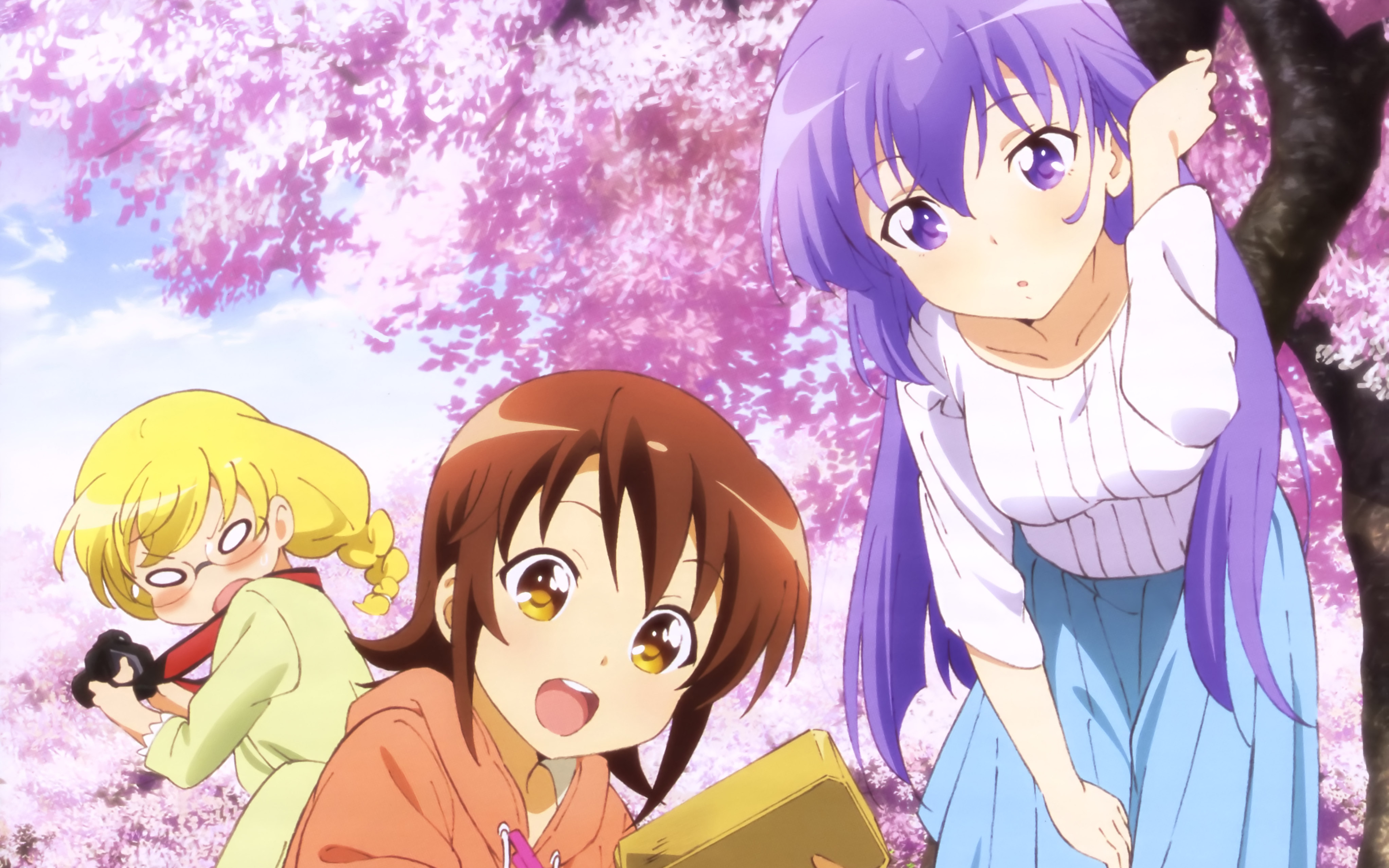 Download mobile wallpaper Anime, Futaba Odagiri, Teru Hayama, Youko Nishikawa, Sansha Sanyou for free.