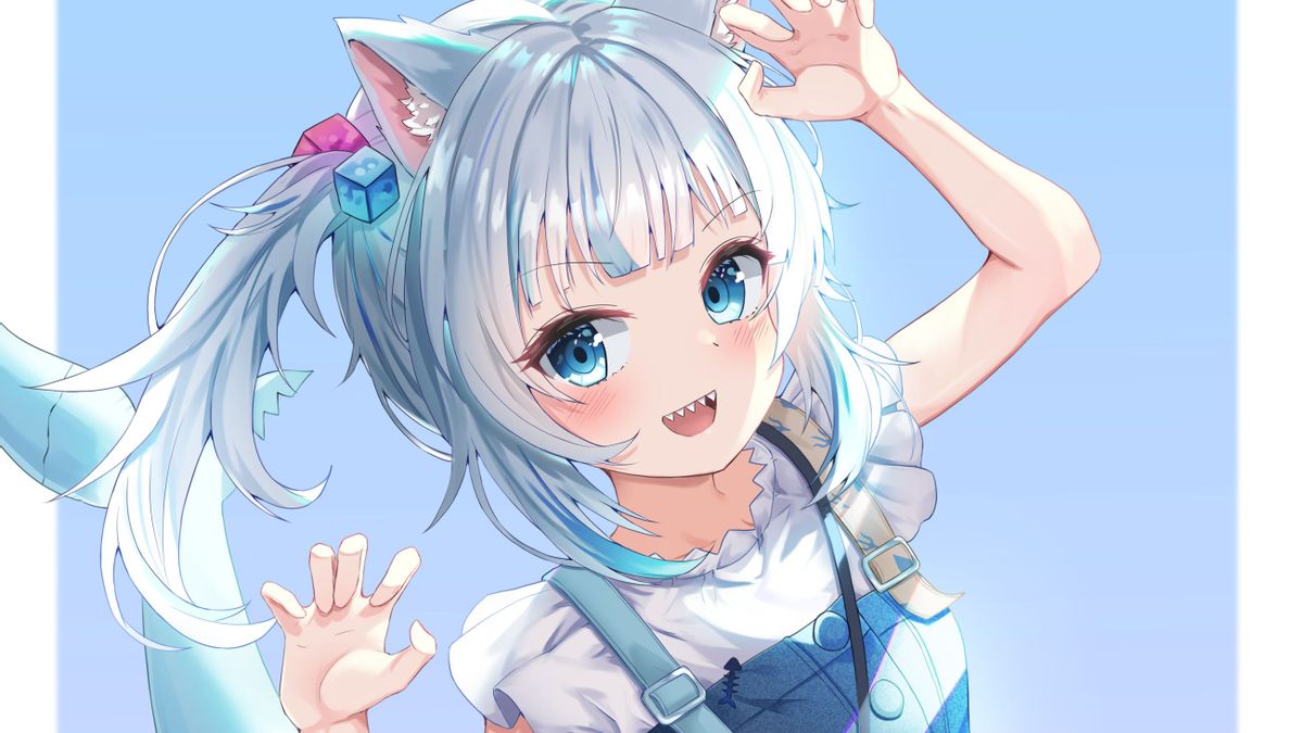 HD desktop wallpaper: Anime, Virtual Youtuber, Hololive, Gawr Gura