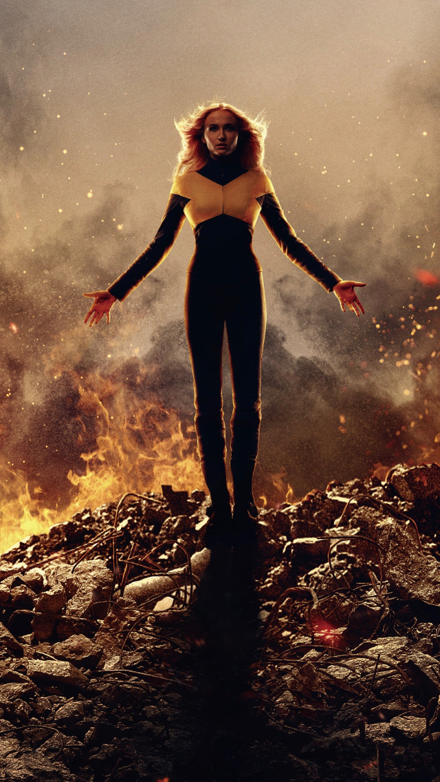 Baixar papel de parede para celular de Filme, X Men: O Filme, Jean Grey, Fênix (Marvel Comics), X Men: Fênix Negra, Sophie Turner gratuito.
