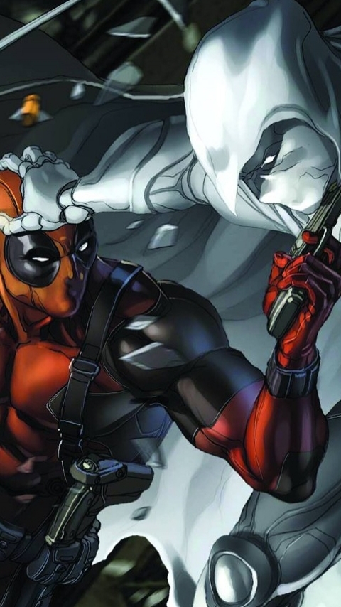 Download mobile wallpaper Deadpool, Comics, Merc With A Mouth, Moon Knight for free.