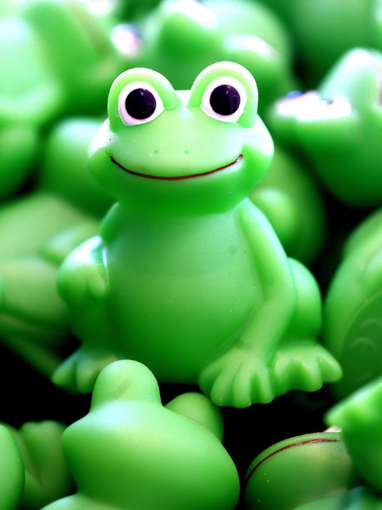 Download mobile wallpaper Toy, Frog, Man Made for free.