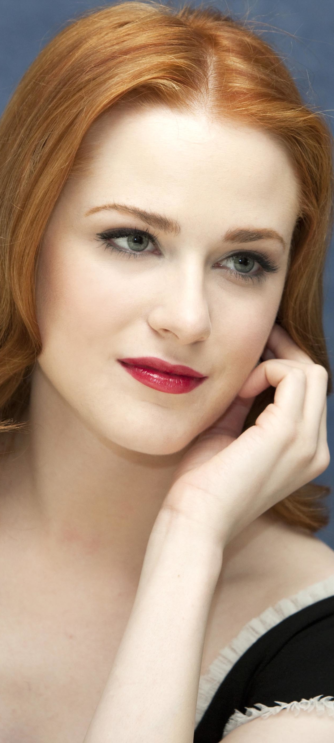 Download mobile wallpaper Redhead, Blue Eyes, American, Celebrity, Actress, Lipstick, Evan Rachel Wood for free.