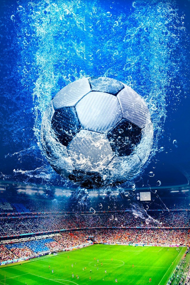 Download mobile wallpaper Sports, Water, Ball, Soccer, Manipulation, Soccer Field for free.