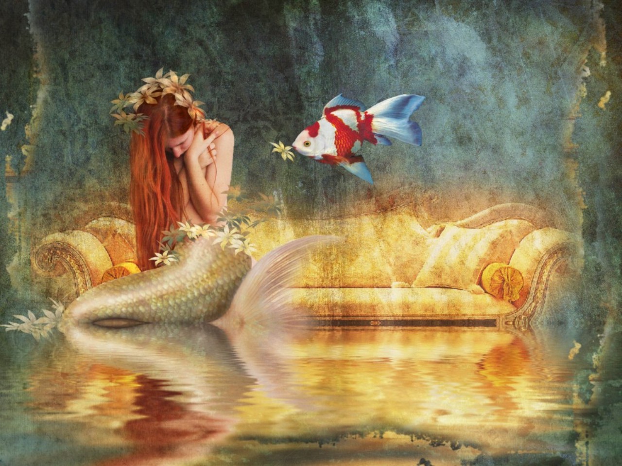 fantasy, mermaid, fish