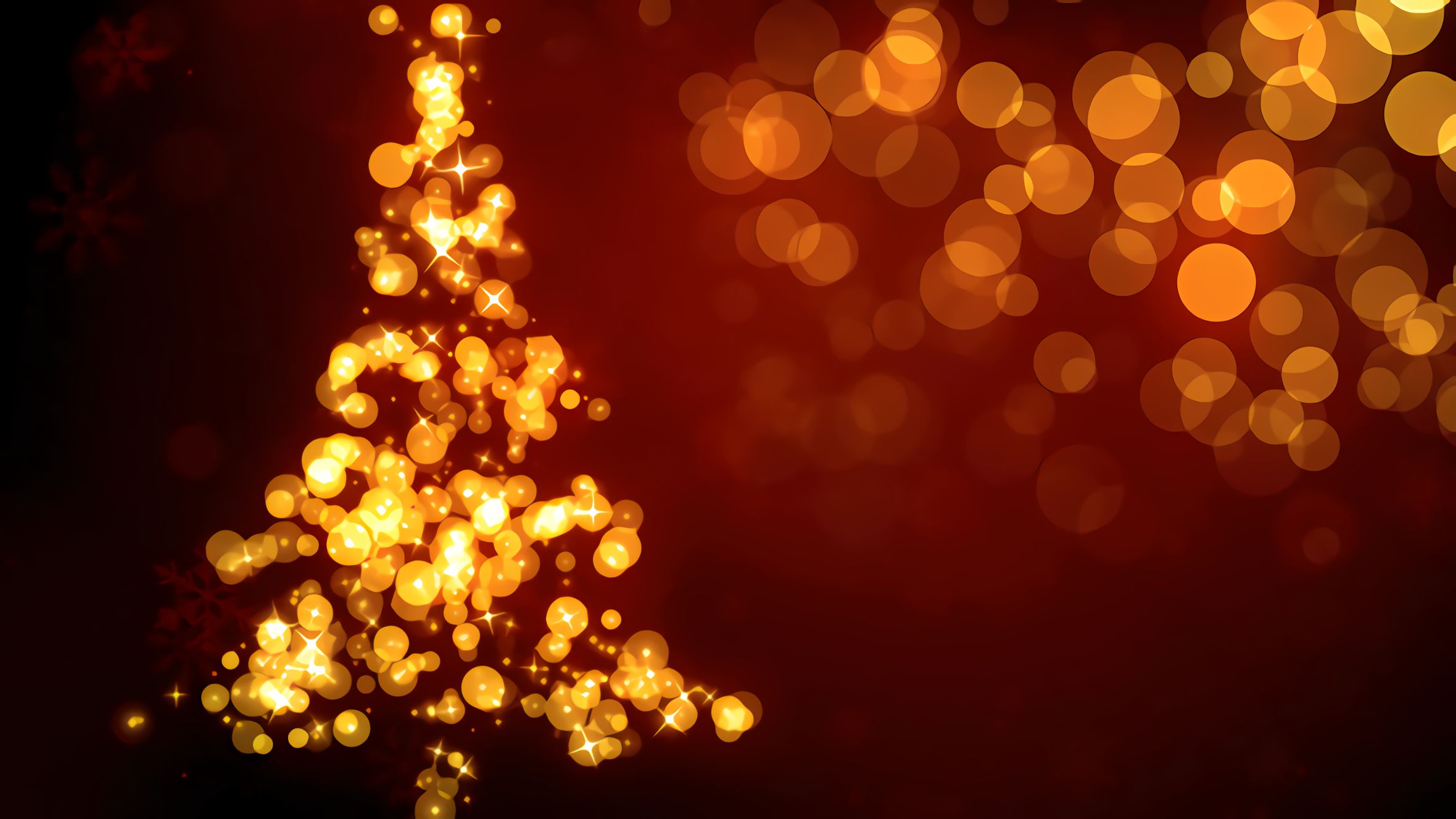 PCデスクトップにクリスマス, 光, クリスマスツリー, スノーフレーク, ホリデー画像を無料でダウンロード
