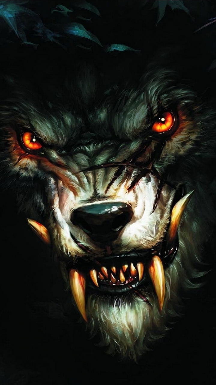 Download mobile wallpaper Dark, Wolf, Werewolf for free.