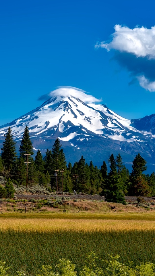 Download mobile wallpaper Landscape, Usa, Mountain, Tree, Earth, California, Volcano, Countryside, Volcanoes for free.