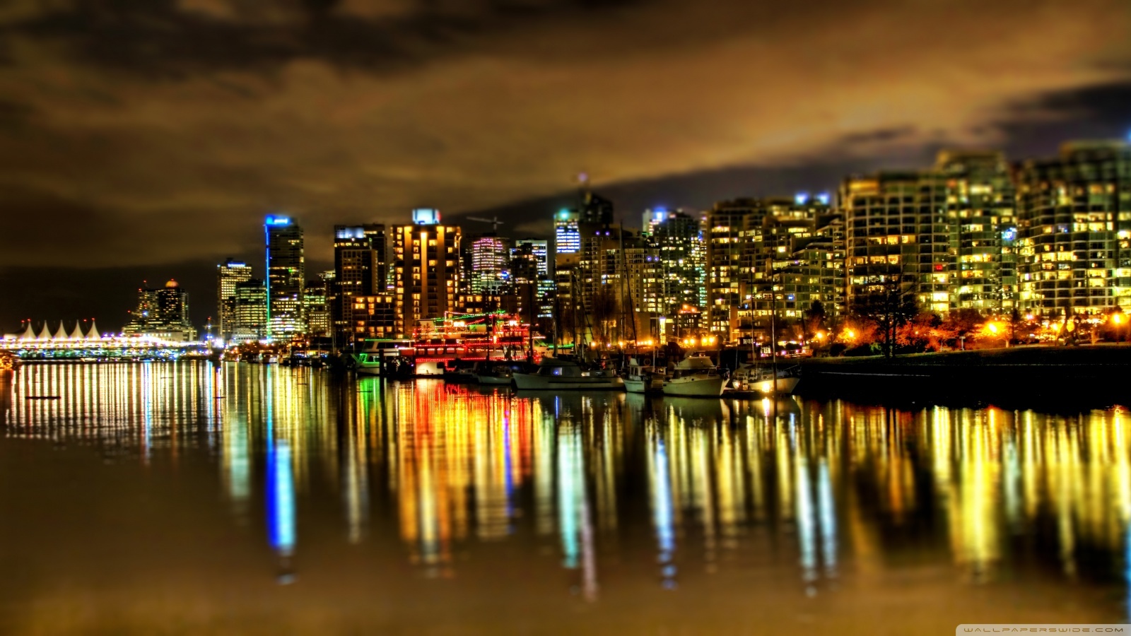 Free download wallpaper Landscape, Cities, Night on your PC desktop