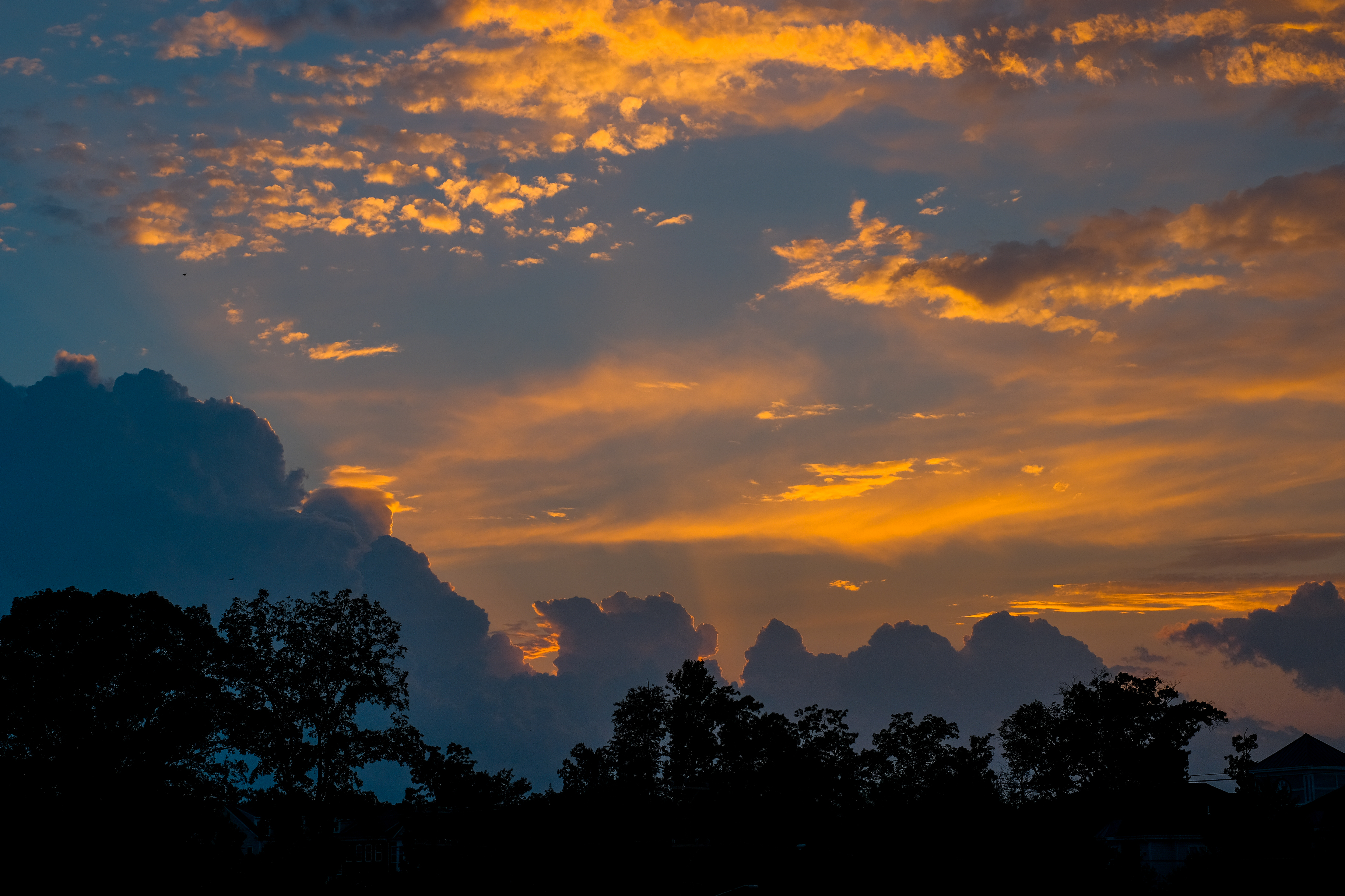 Free download wallpaper Clouds, Trees, Nature, Sunset, Silhouettes, Landscape on your PC desktop
