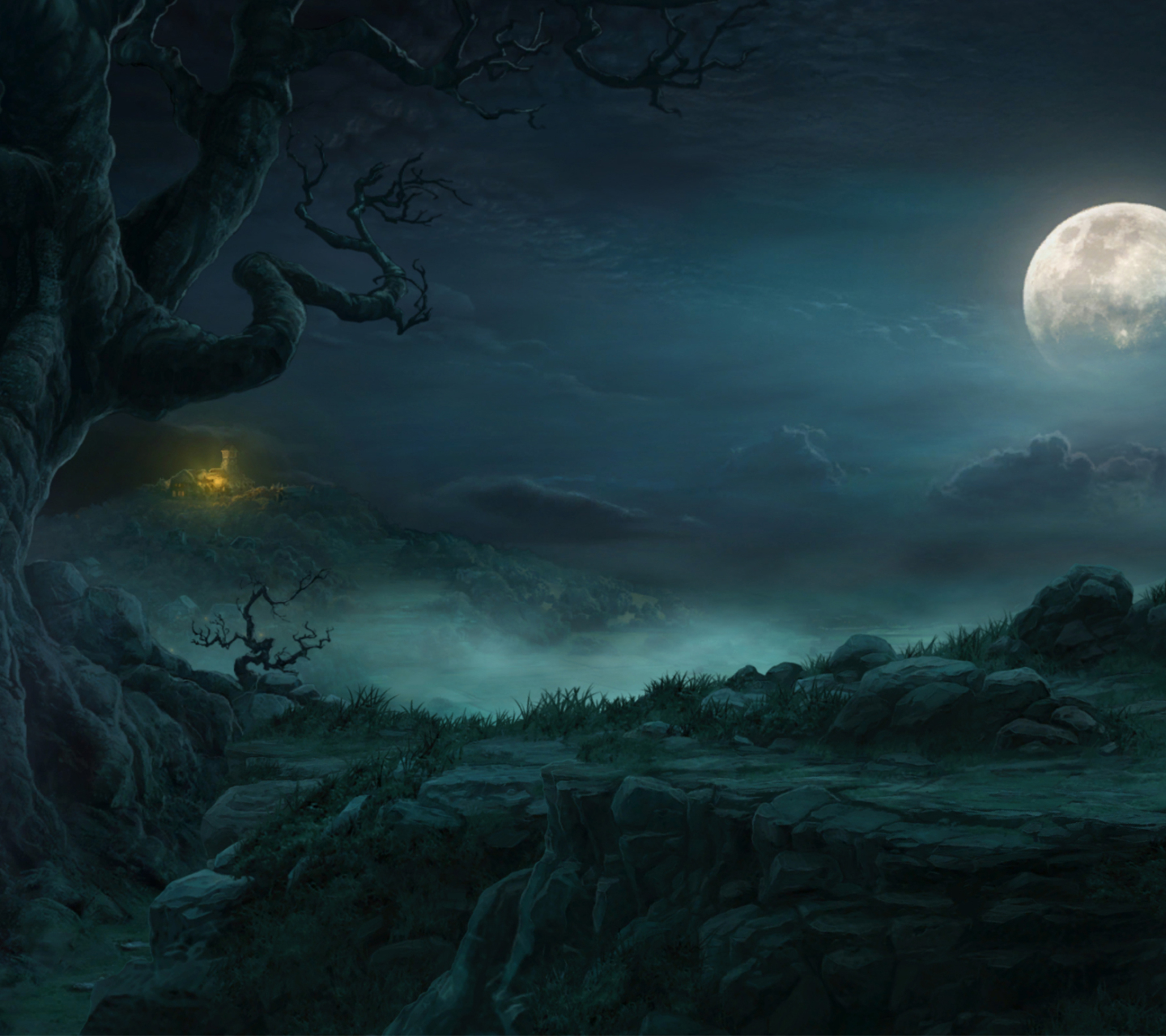 Free download wallpaper Landscape, Fantasy, Diablo, Moon, Dark, Sci Fi, Video Game, Diablo Iii on your PC desktop