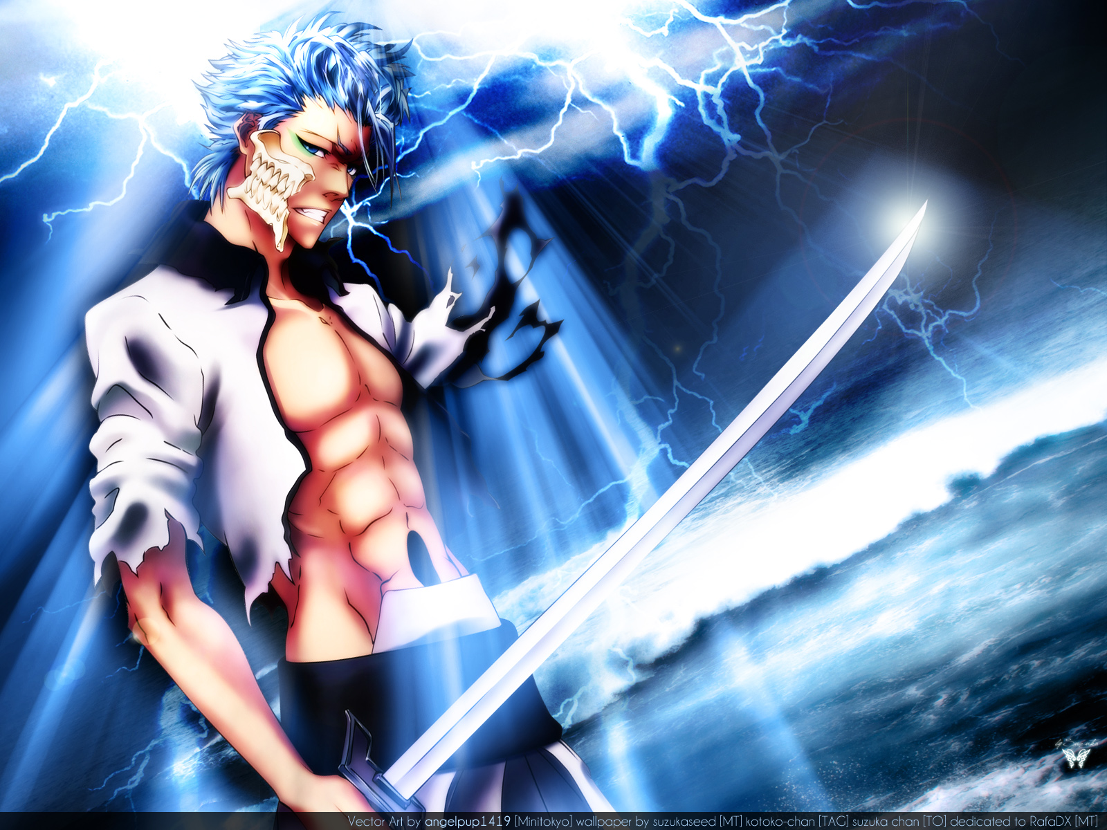 Descarga gratuita de fondo de pantalla para móvil de Grimmjow Jaegerjaquez, Bleach: Burîchi, Animado.