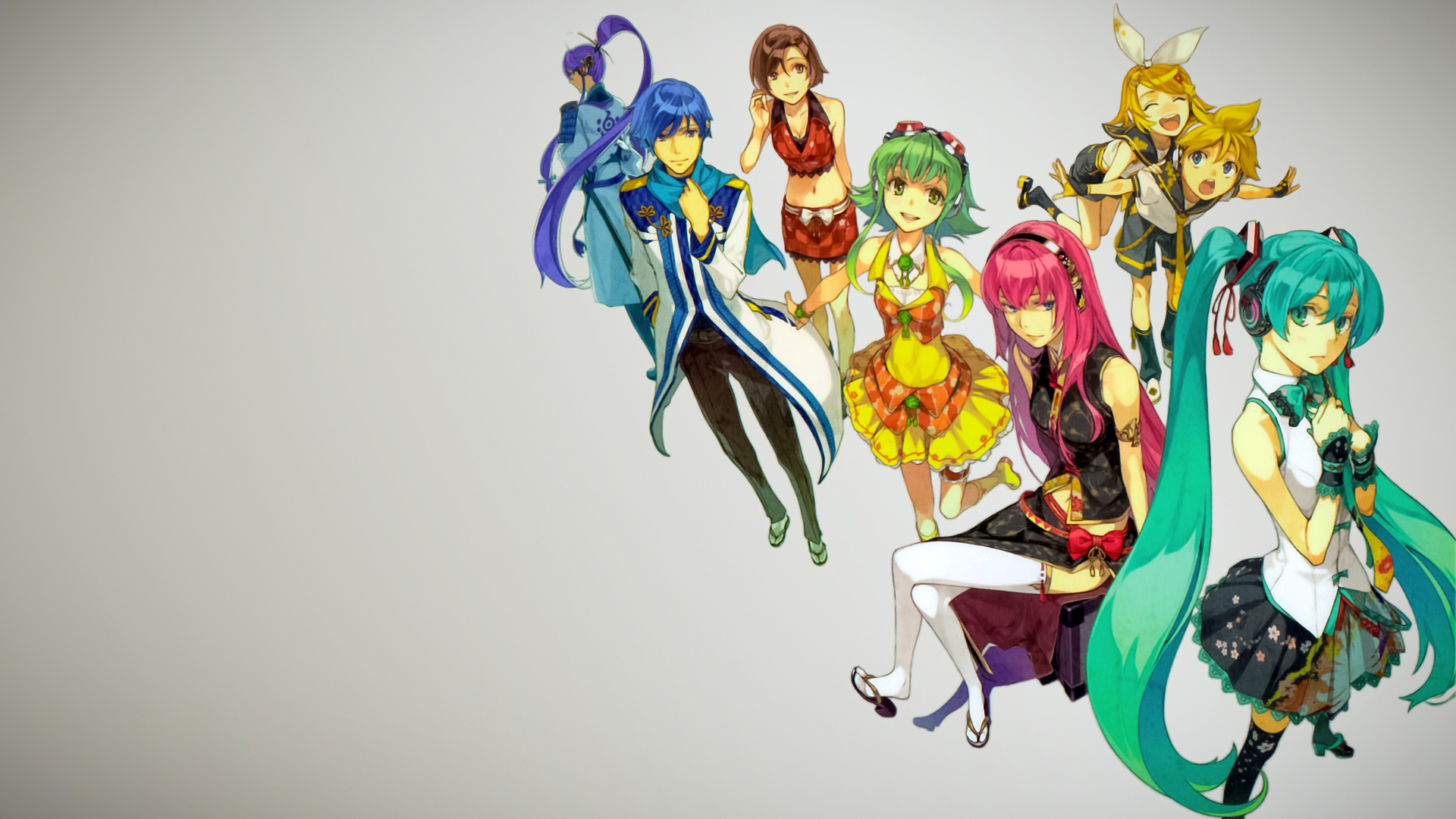 Descarga gratis la imagen Vocaloid, Luka Megurine, Animado, Hatsune Miku, Rin Kagamine, Gumi (Vocaloid), Kaito (Vocaloid), Len Kagamine, Meiko (Vocaloid), Kamui Gakupo en el escritorio de tu PC