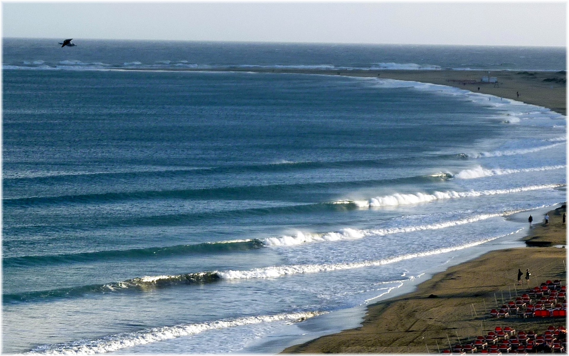 Handy-Wallpaper Waves, Landschaft, Sea, Strand kostenlos herunterladen.