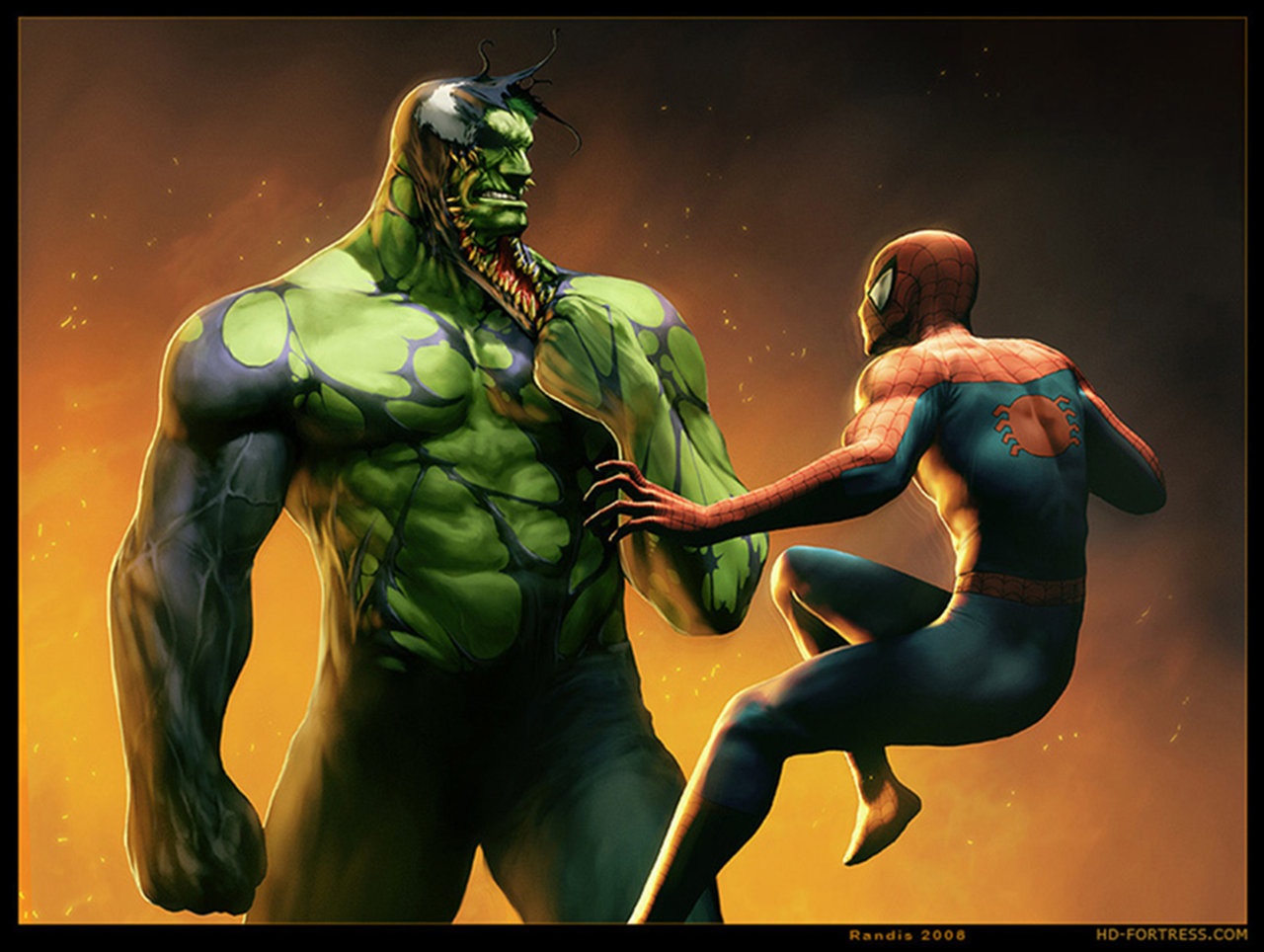 Handy-Wallpaper Hulk, Comics, Spider Man kostenlos herunterladen.